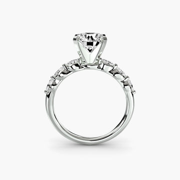 The Floral Accent Solitaire - Prestige Stones