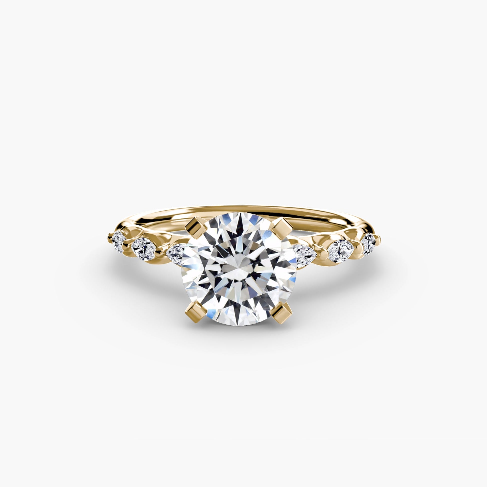 The Floral Accent Solitaire - Prestige Stones