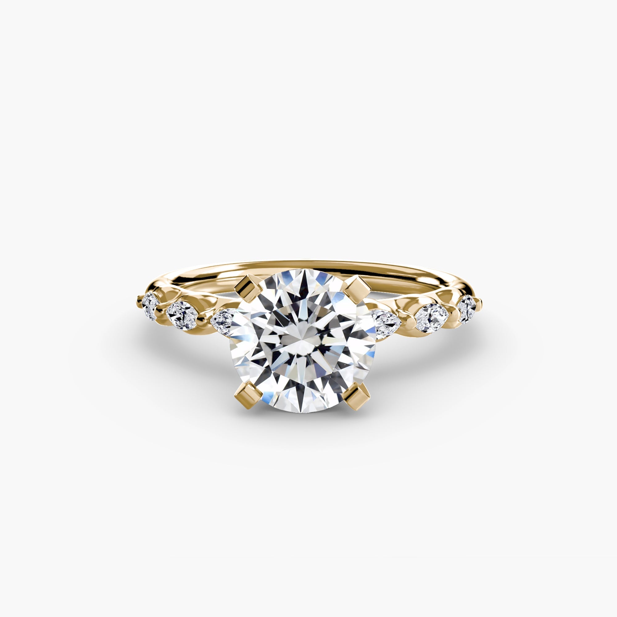 The Floral Accent Solitaire - Prestige Stones