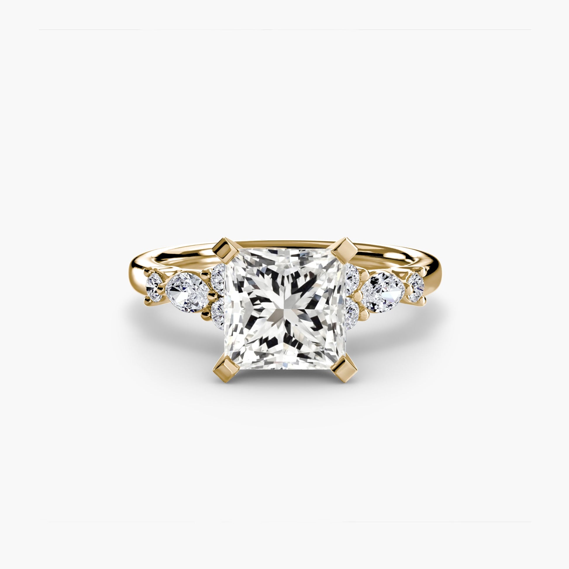The Floral Accent Solitaire - Prestige Stones