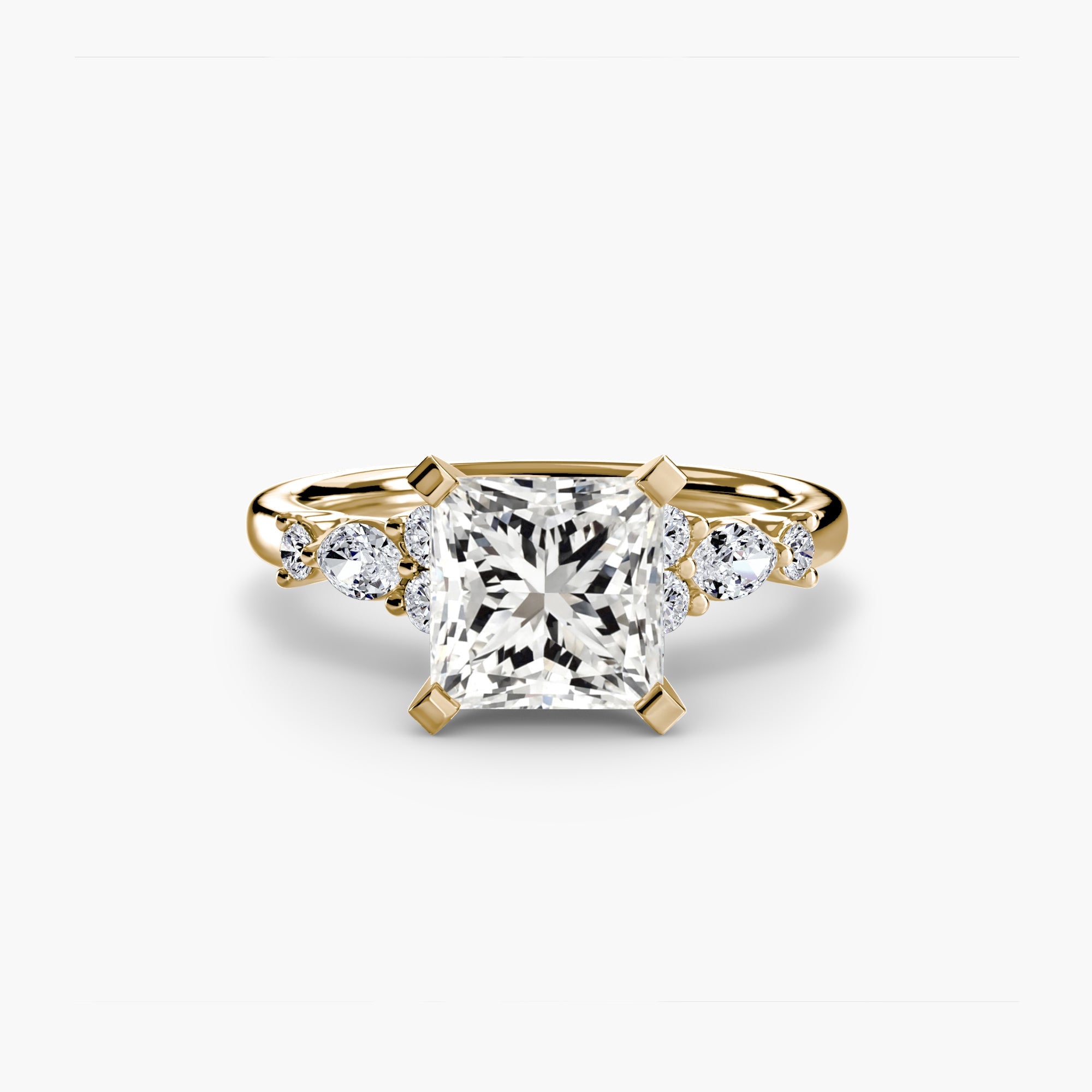 The Floral Accent Solitaire - Prestige Stones