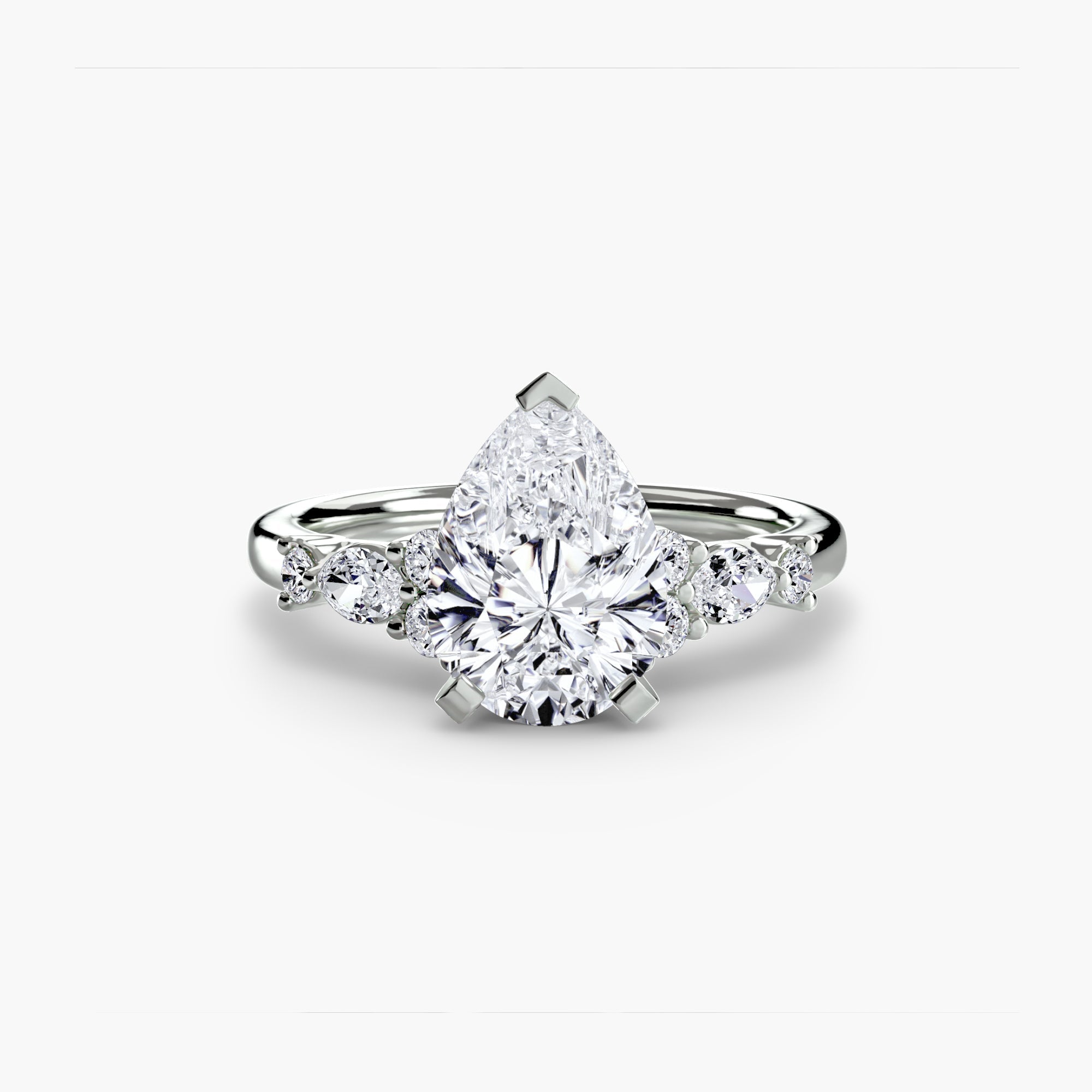 The Floral Accent Solitaire - Prestige Stones