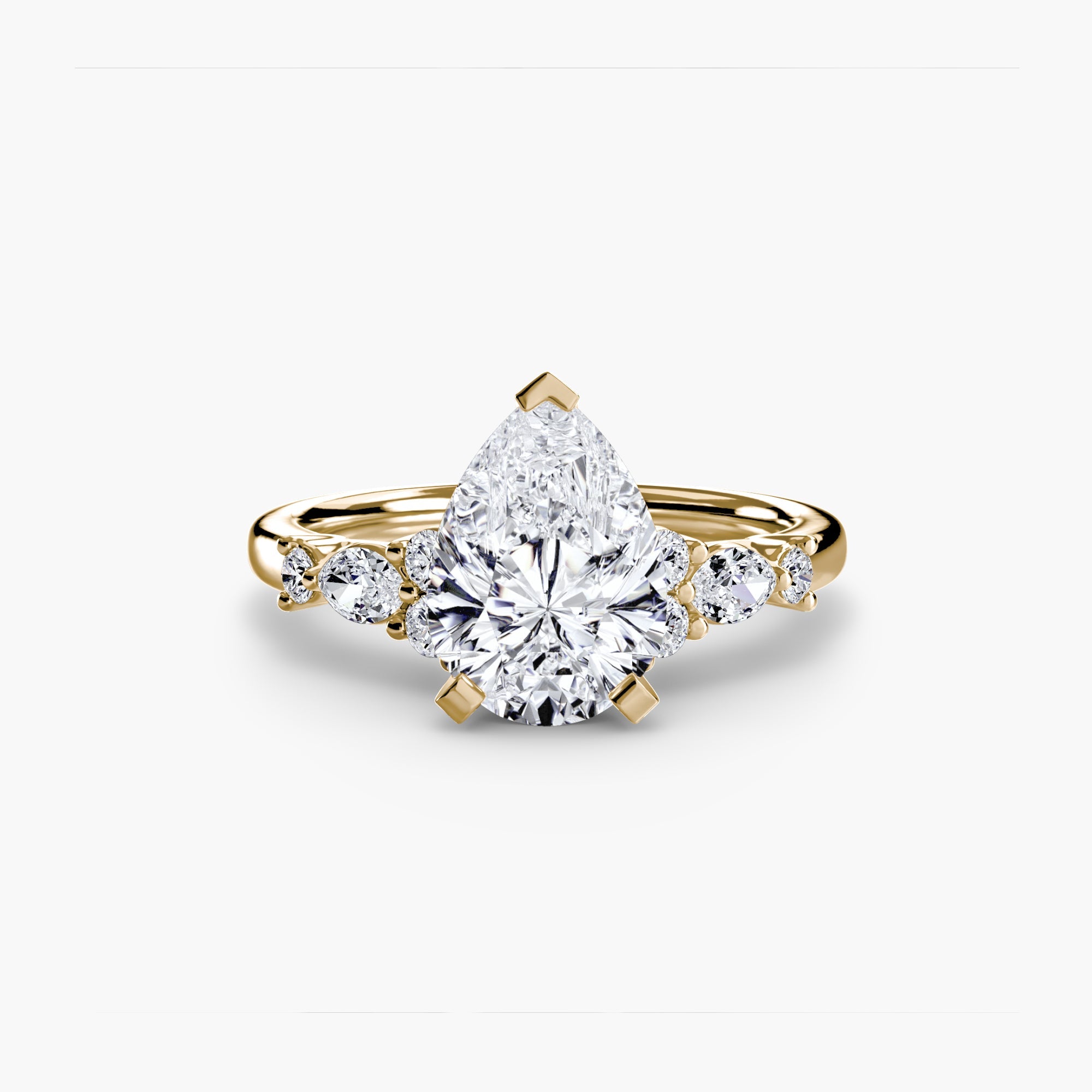 The Floral Accent Solitaire - Prestige Stones