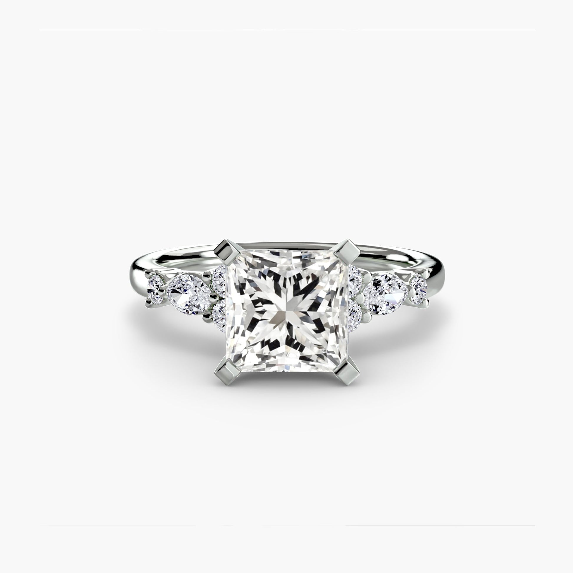 The Floral Accent Solitaire - Prestige Stones