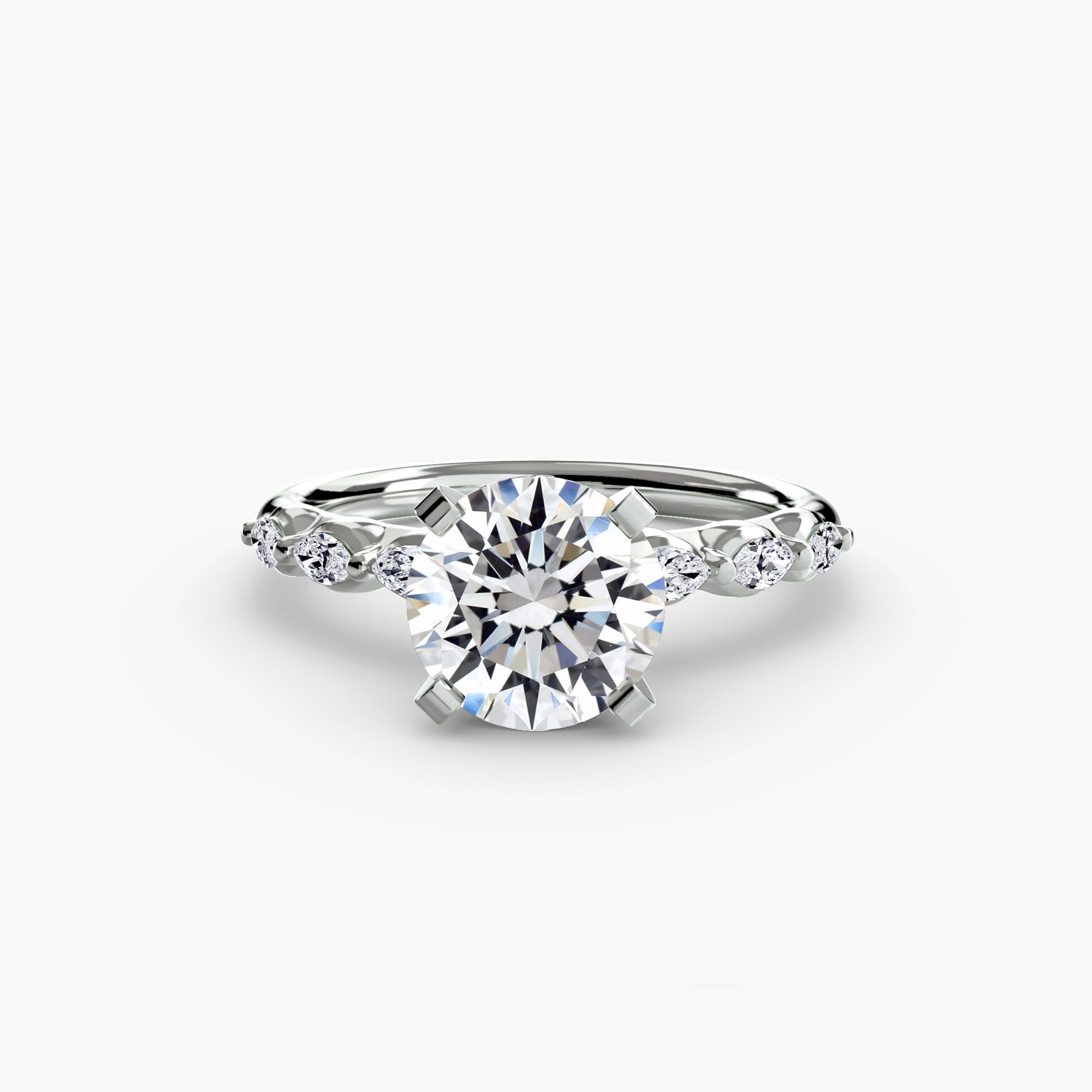 The Floral Accent Solitaire - Prestige Stones