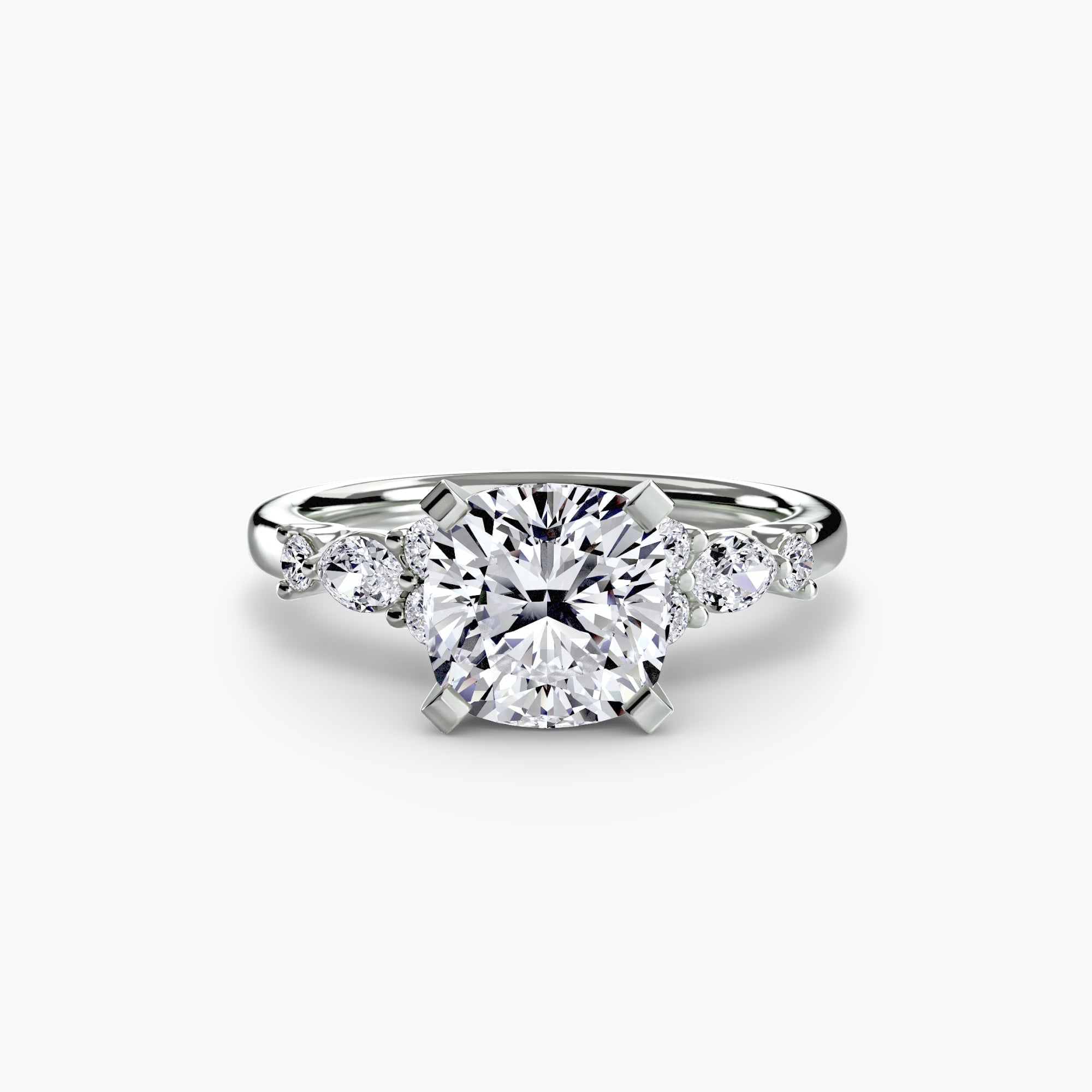 The Floral Accent Solitaire - Prestige Stones