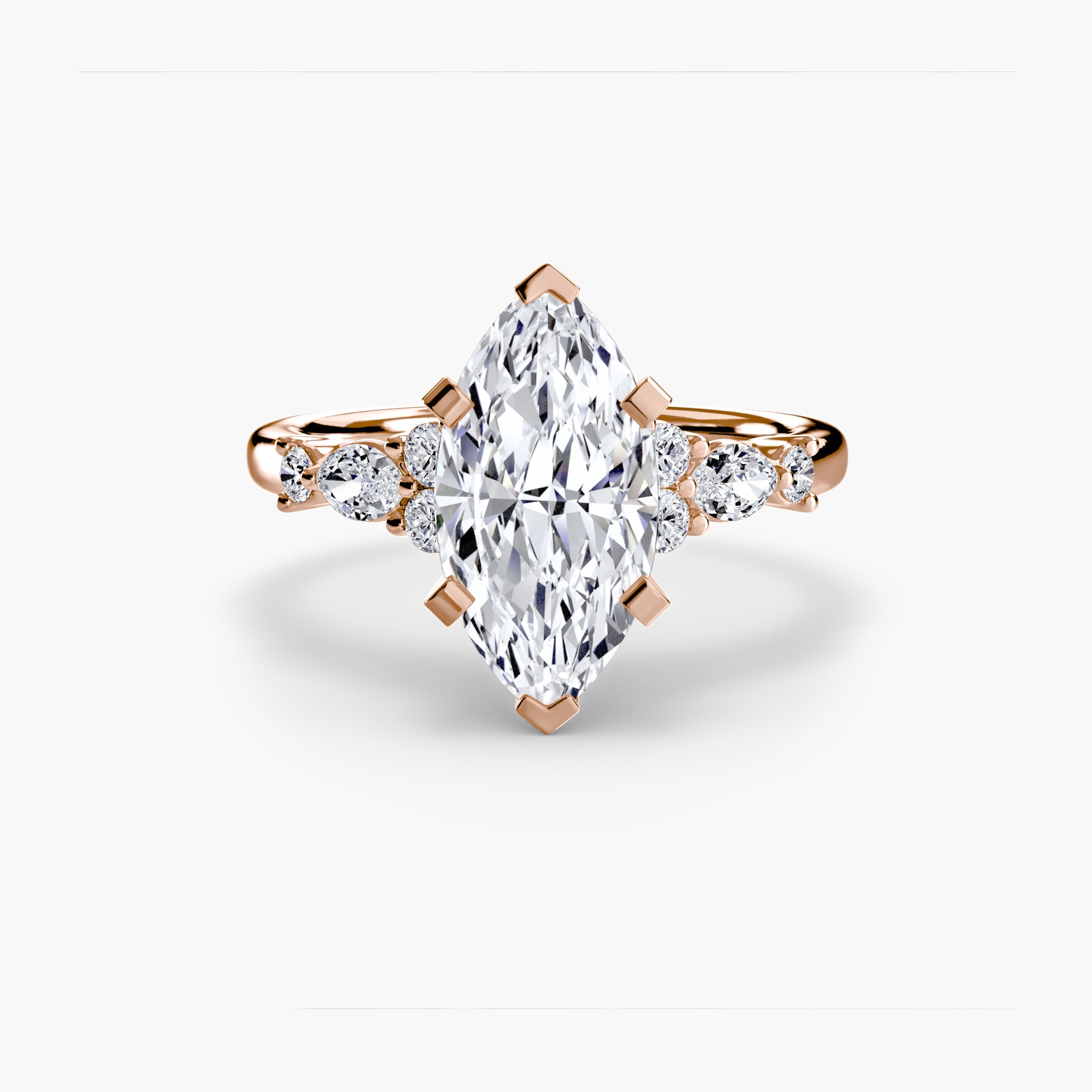 The Floral Accent Solitaire - Prestige Stones