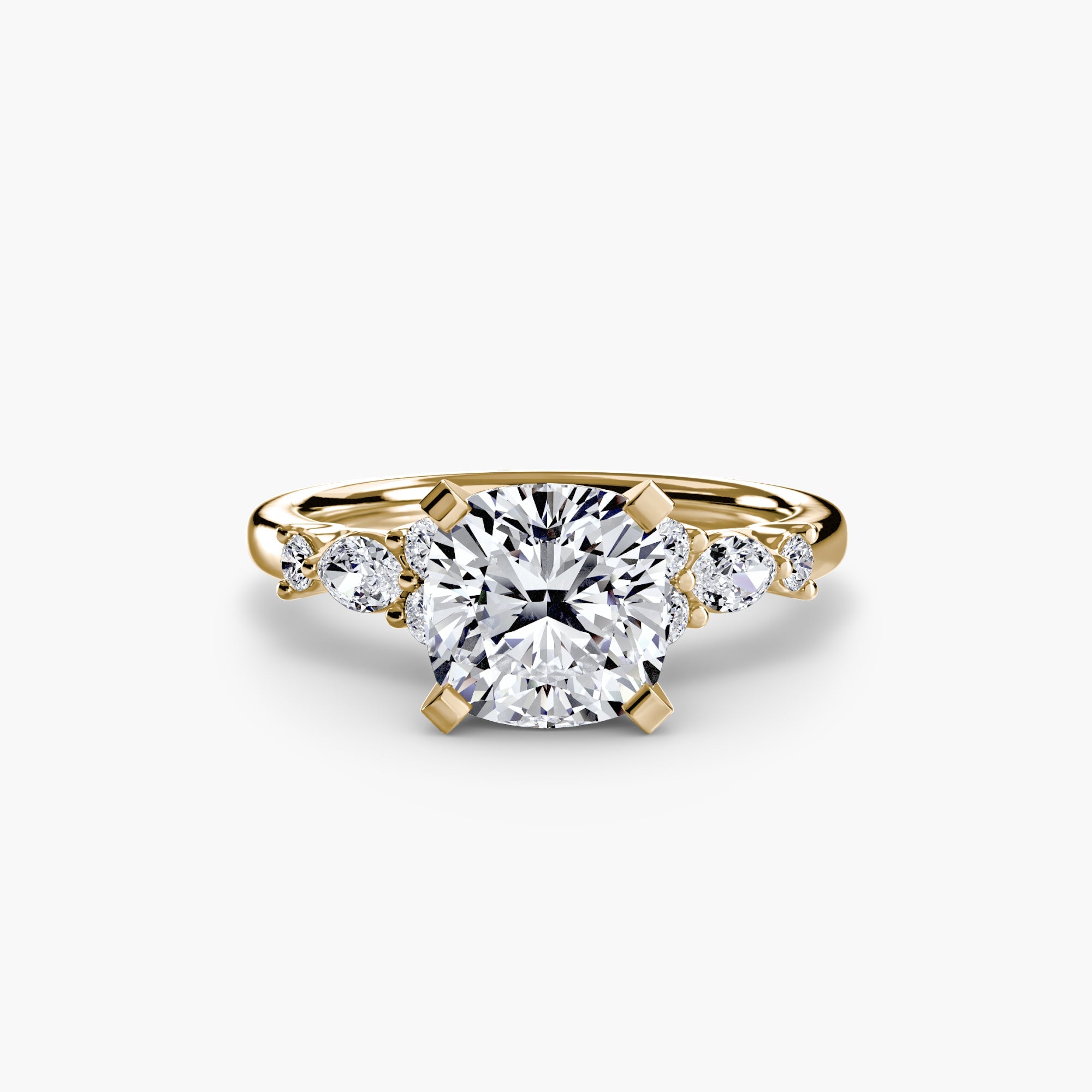 The Floral Accent Solitaire - Prestige Stones