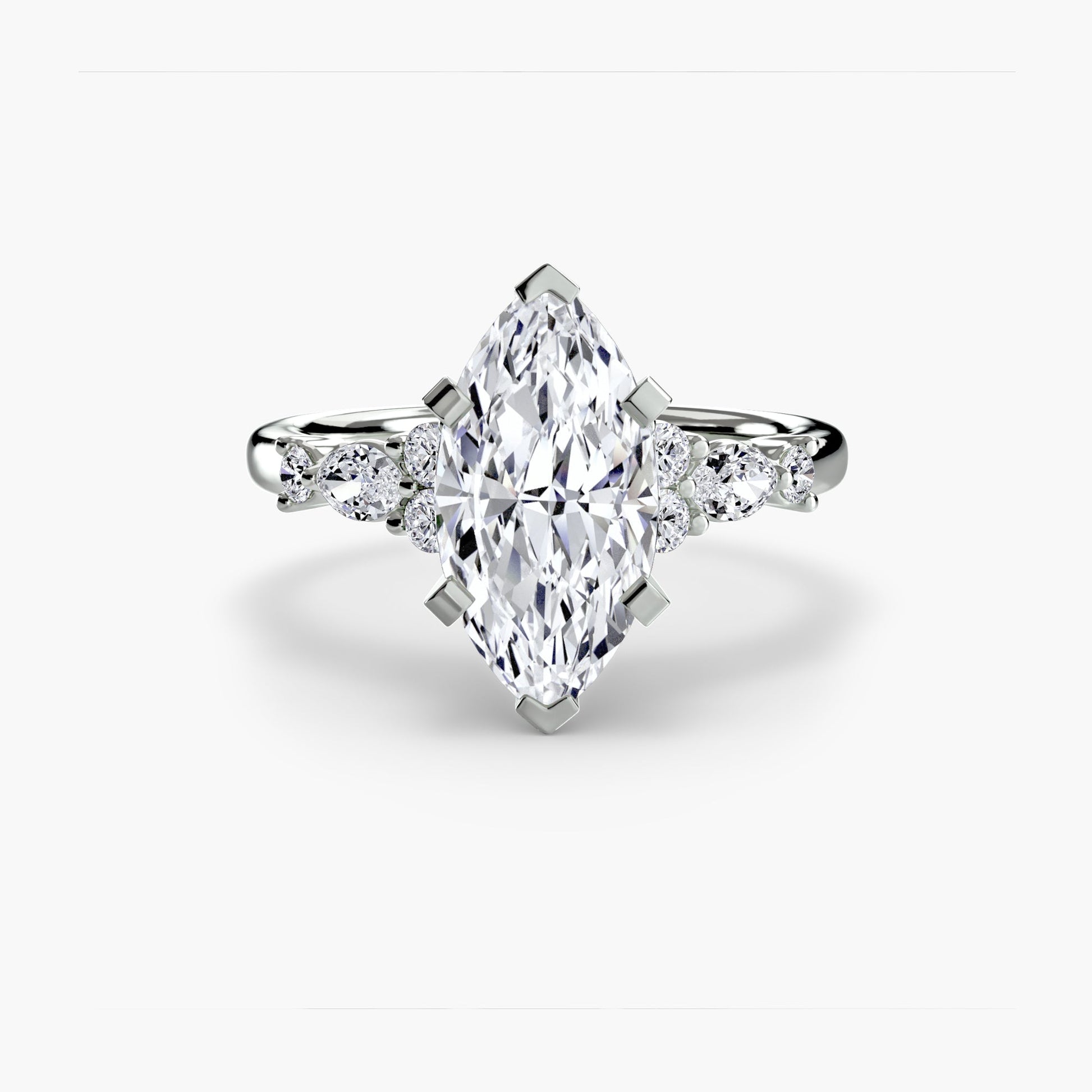 The Floral Accent Solitaire - Prestige Stones