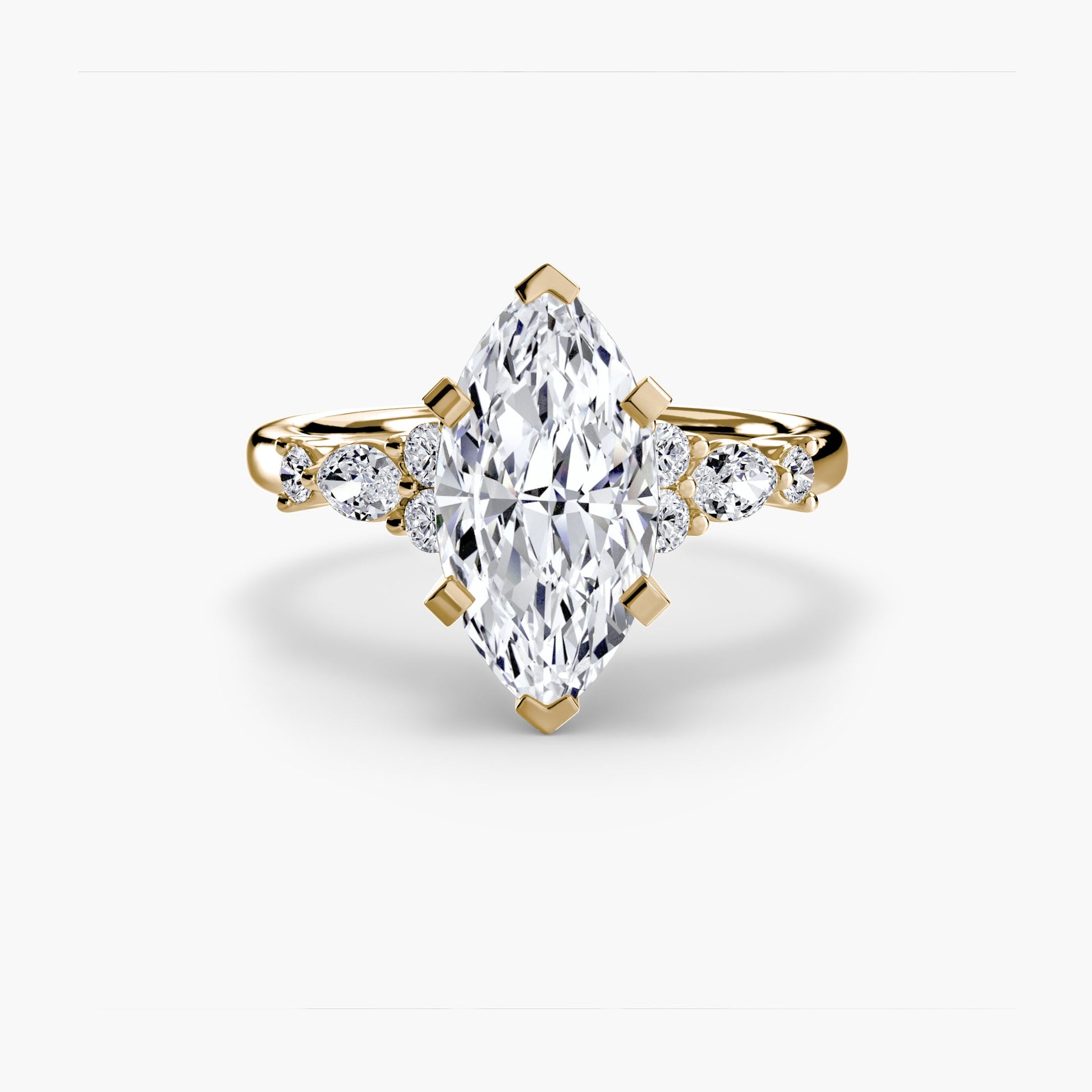 The Floral Accent Solitaire - Prestige Stones