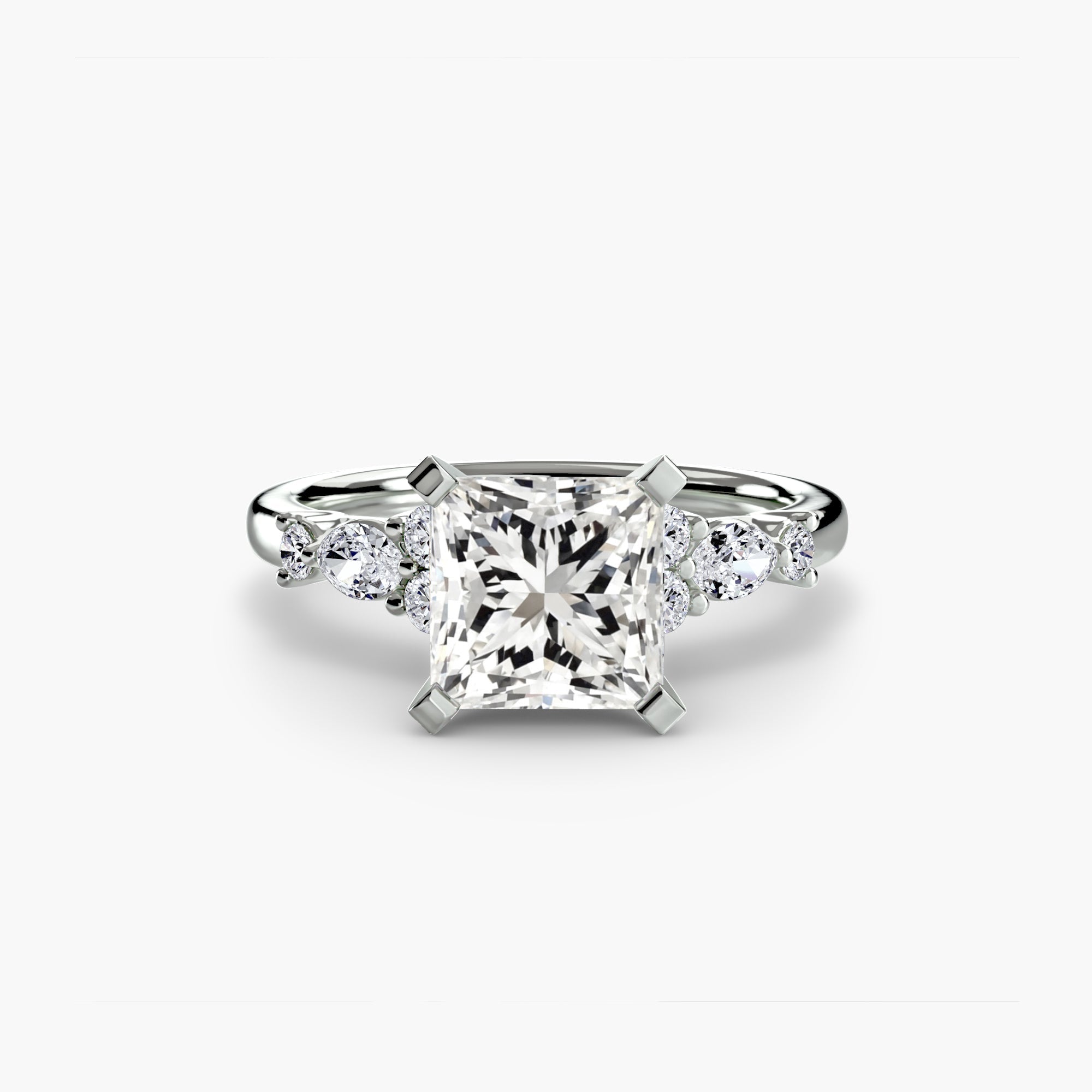The Floral Accent Solitaire - Prestige Stones
