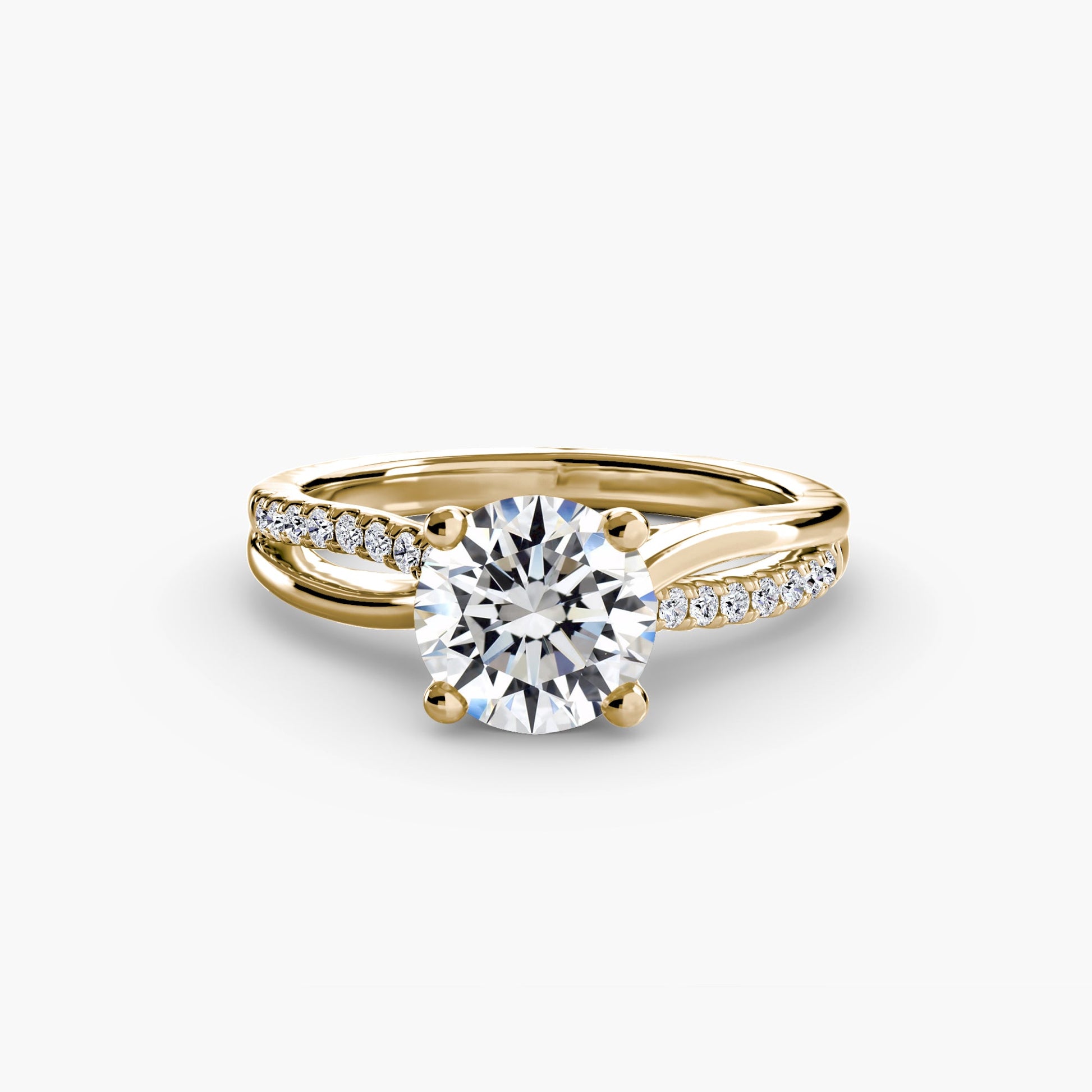 The Split Shank Pavé Solitaire - Prestige Stones