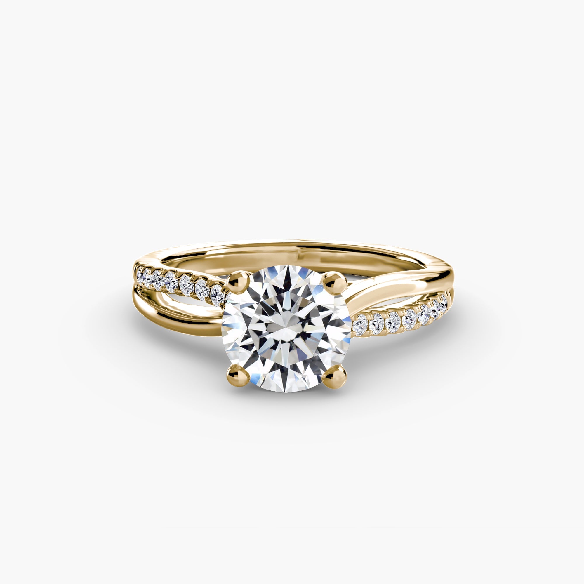 The Split Shank Pavé Solitaire - Prestige Stones