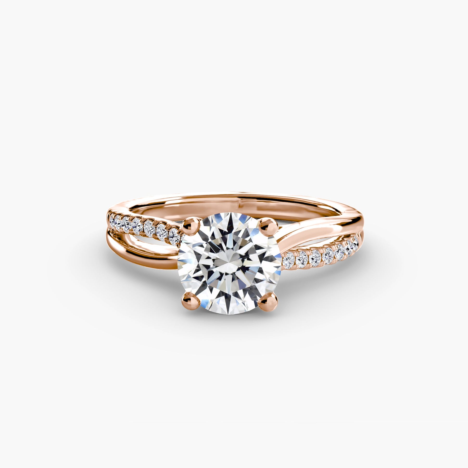 The Split Shank Pavé Solitaire - Prestige Stones