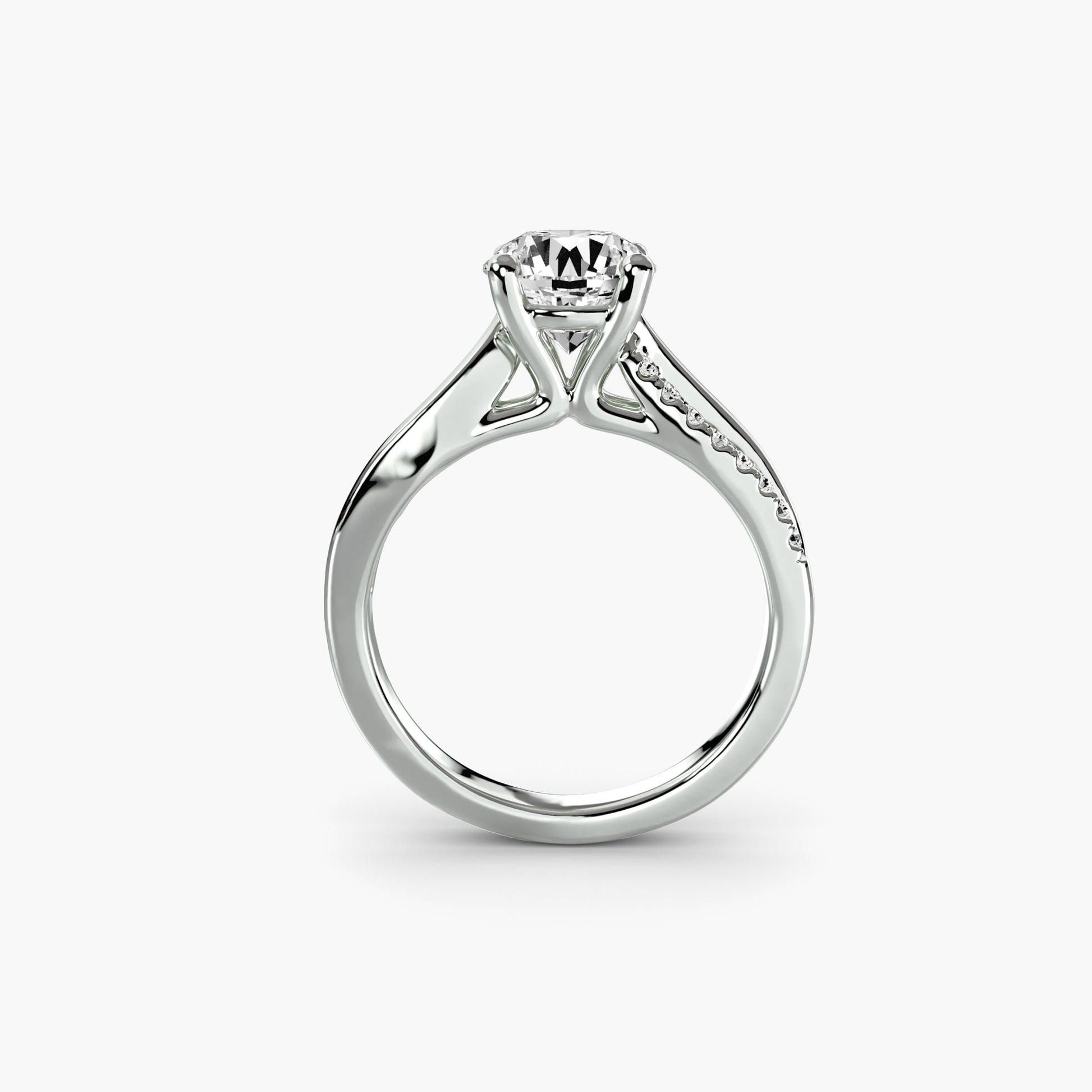 The Split Shank Pavé Solitaire - Prestige Stones