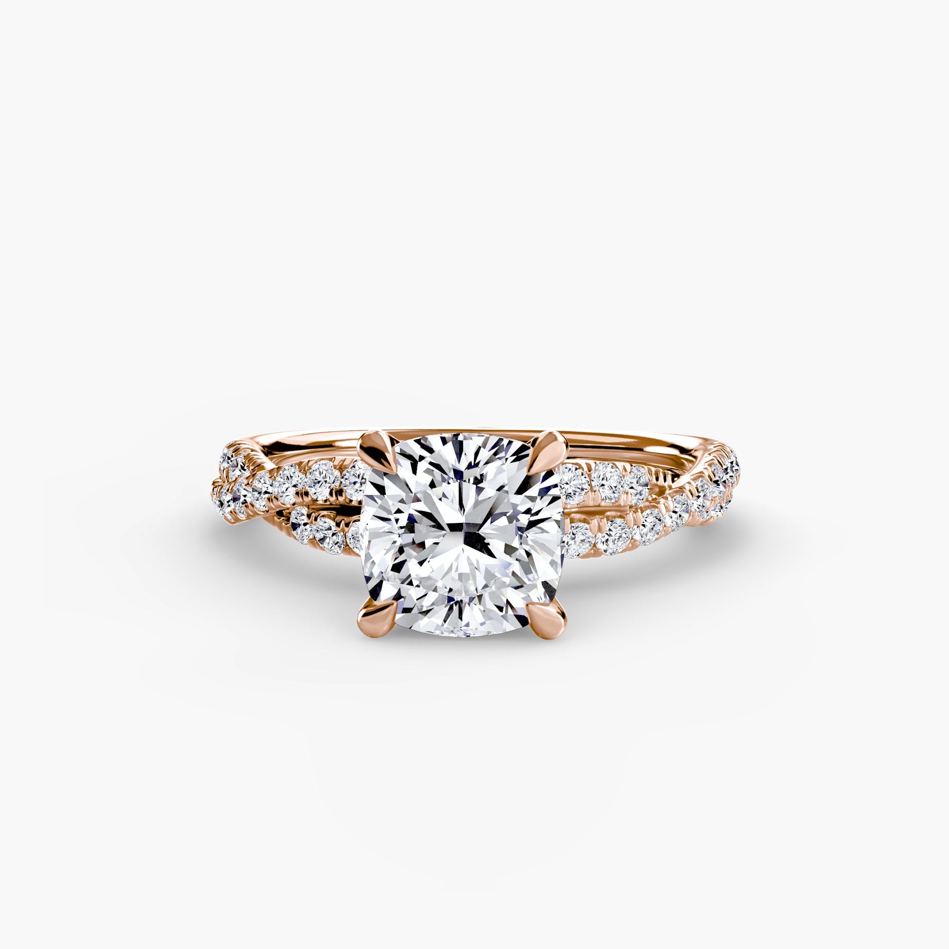 The Twisted Pavé Solitaire - Prestige Stones