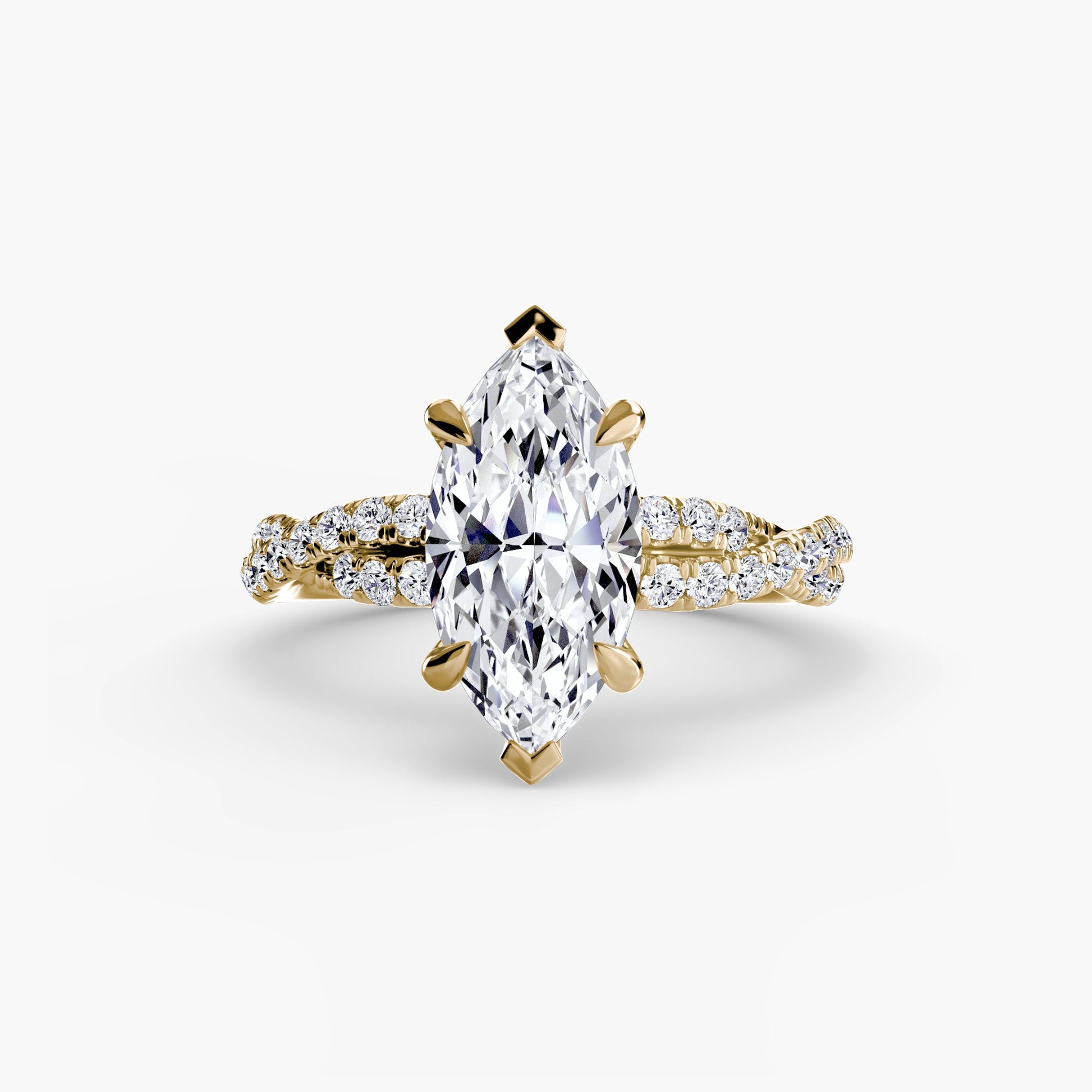 The Twisted Pavé Solitaire - Prestige Stones