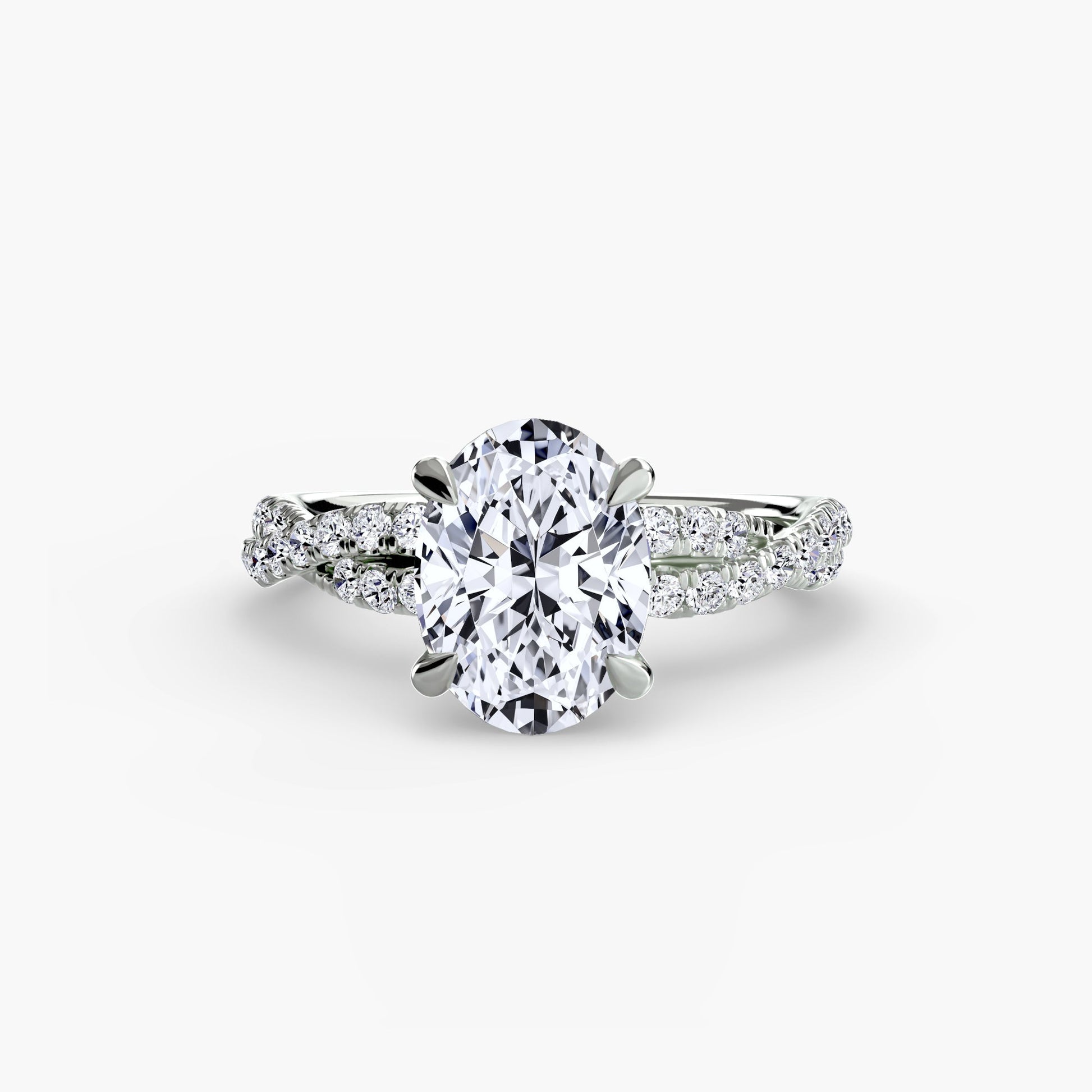 The Twisted Pavé Solitaire - Prestige Stones