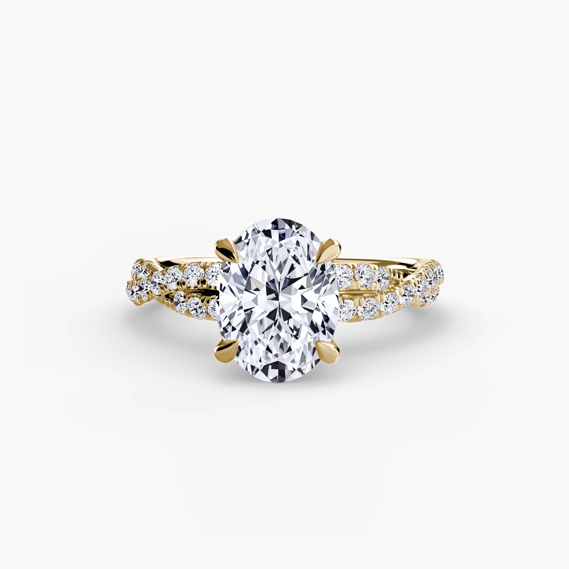 The Twisted Pavé Solitaire - Prestige Stones