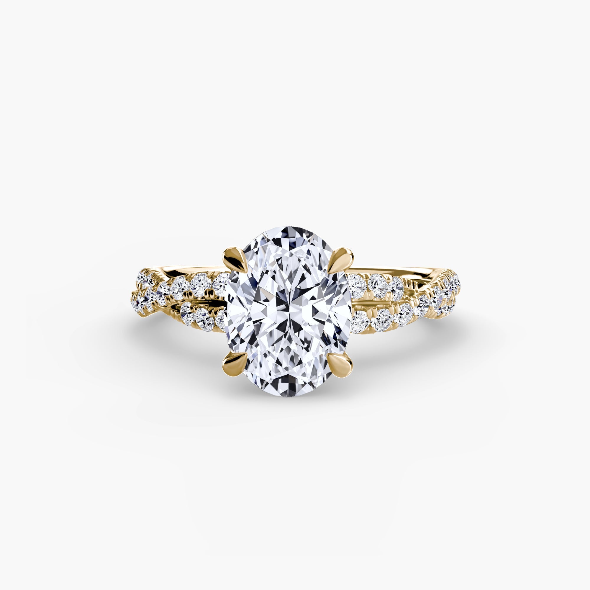 The Twisted Pavé Solitaire - Prestige Stones