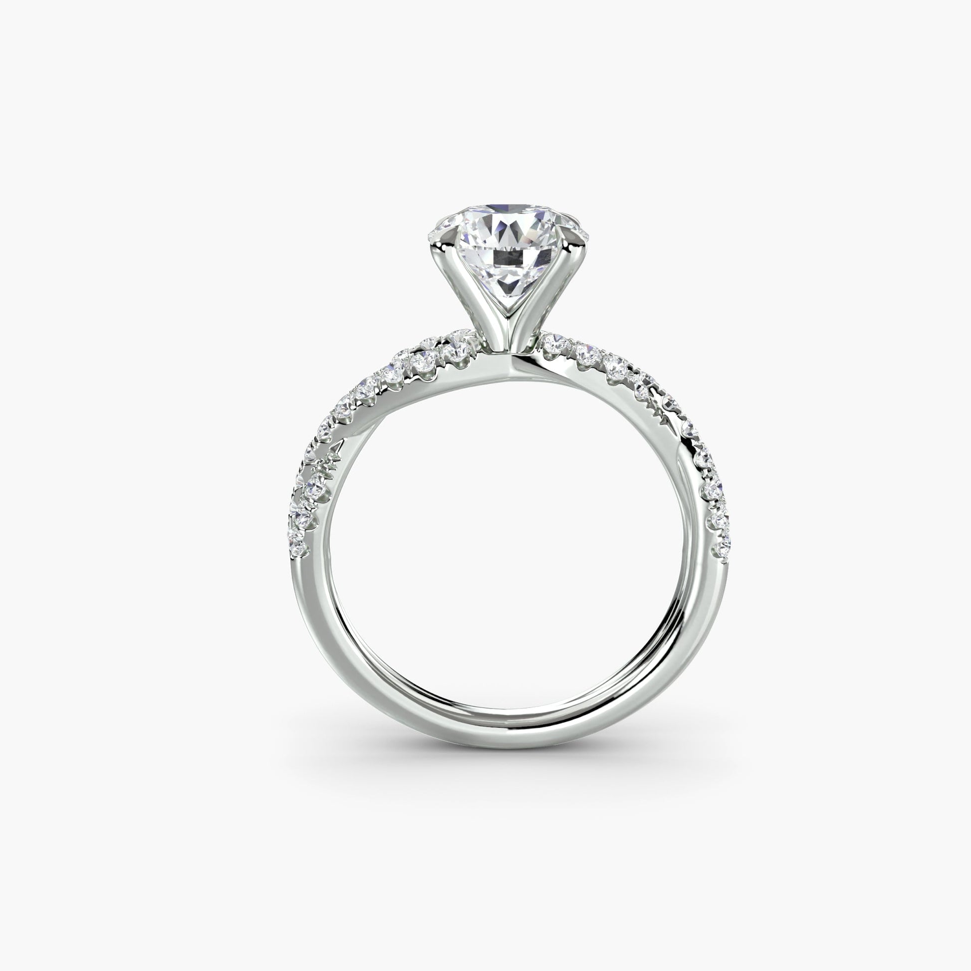 The Twisted Pavé Solitaire - Prestige Stones