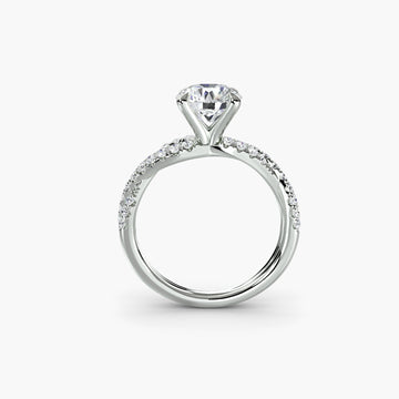 The Twisted Pavé Solitaire - Prestige Stones