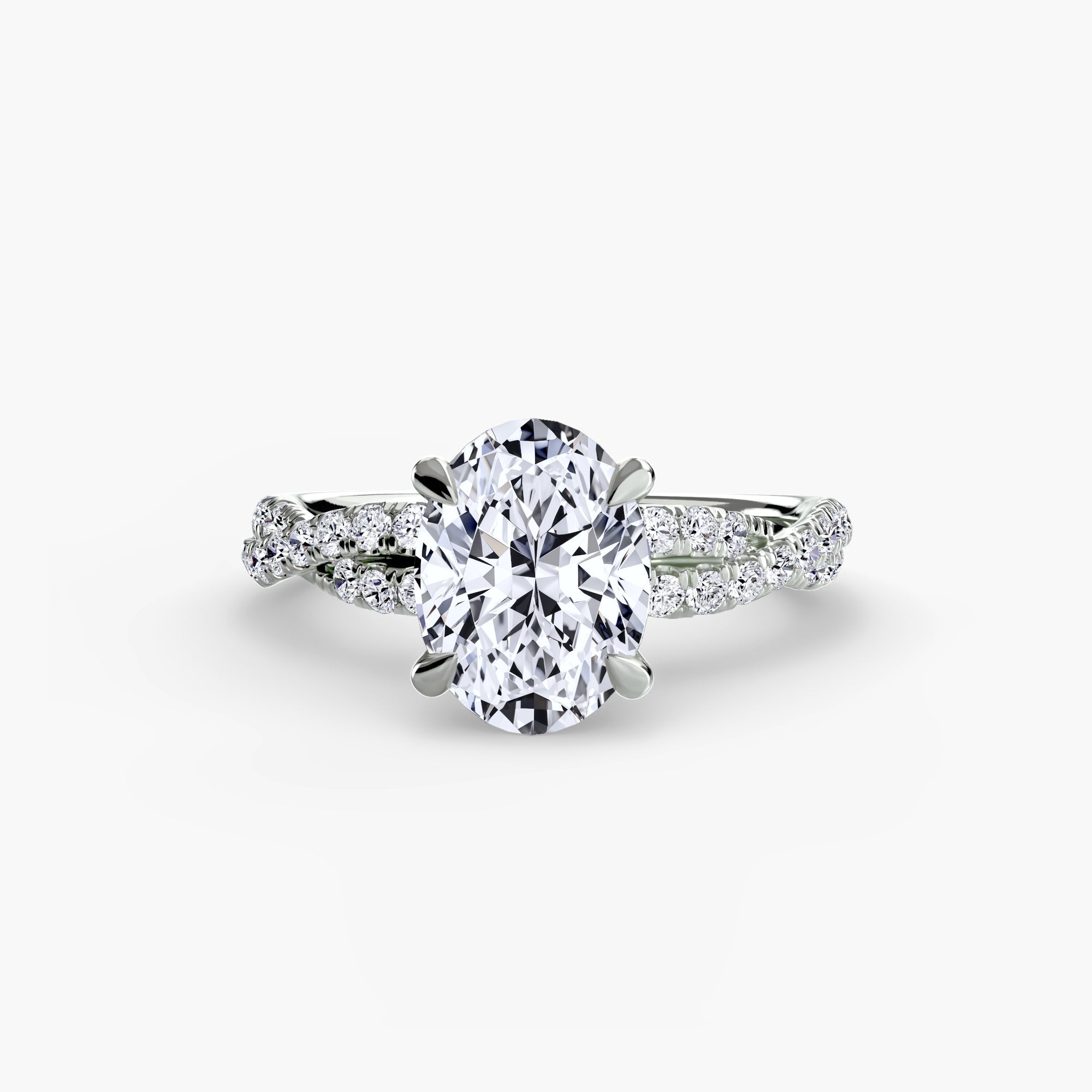 The Twisted Pavé Solitaire - Prestige Stones