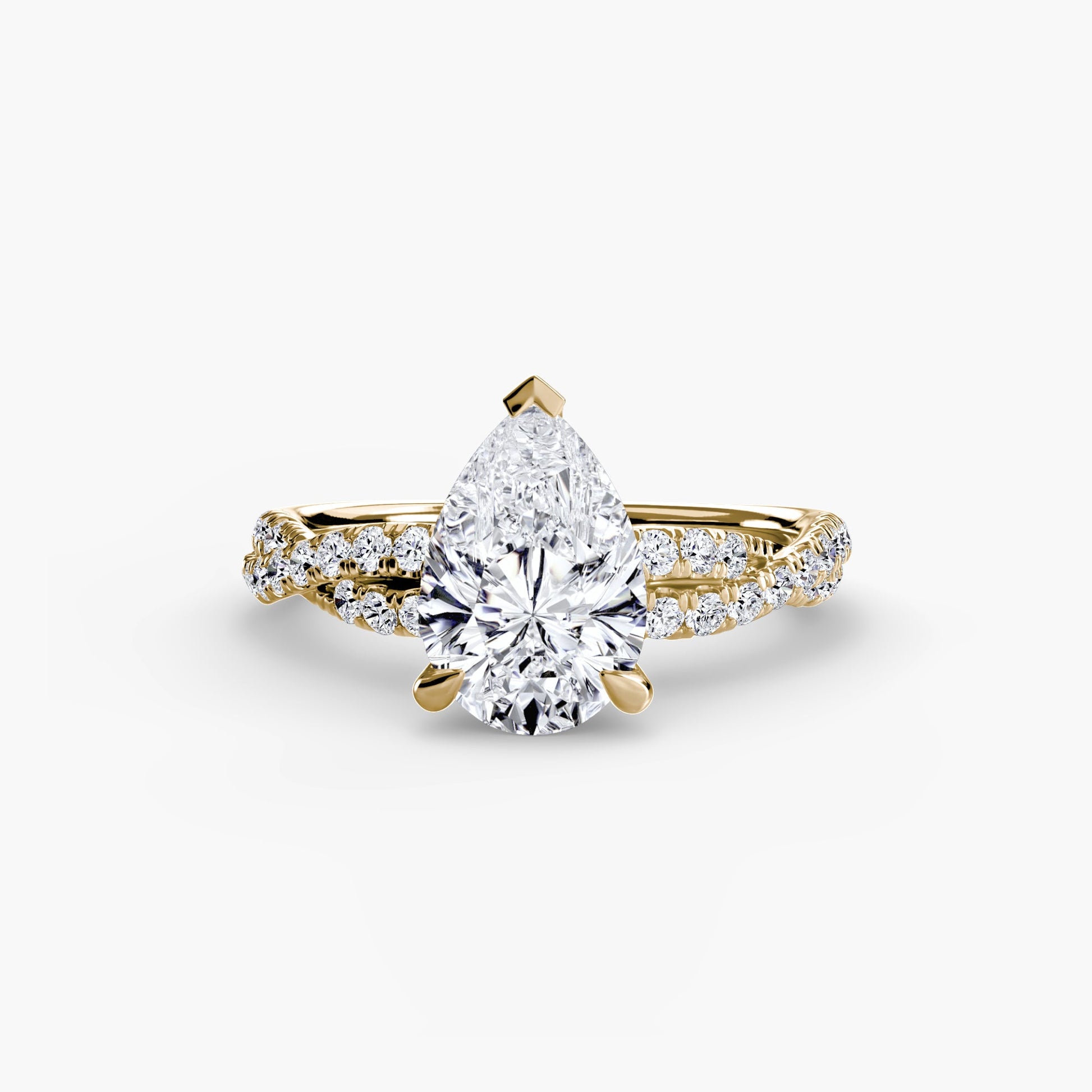 The Twisted Pavé Solitaire - Prestige Stones