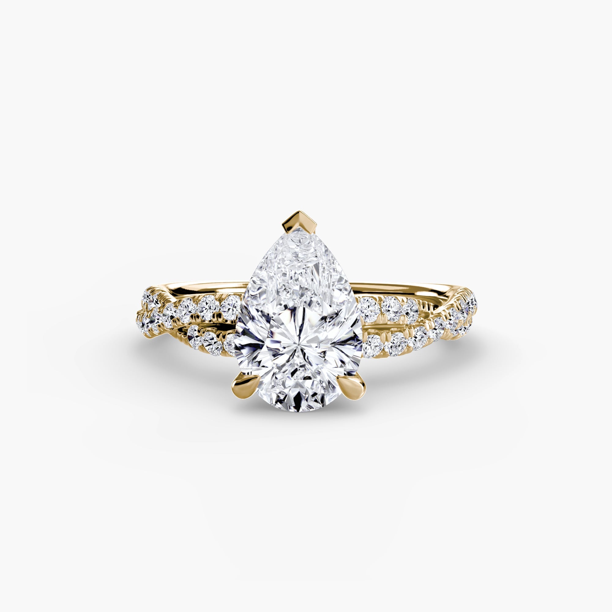 The Twisted Pavé Solitaire - Prestige Stones