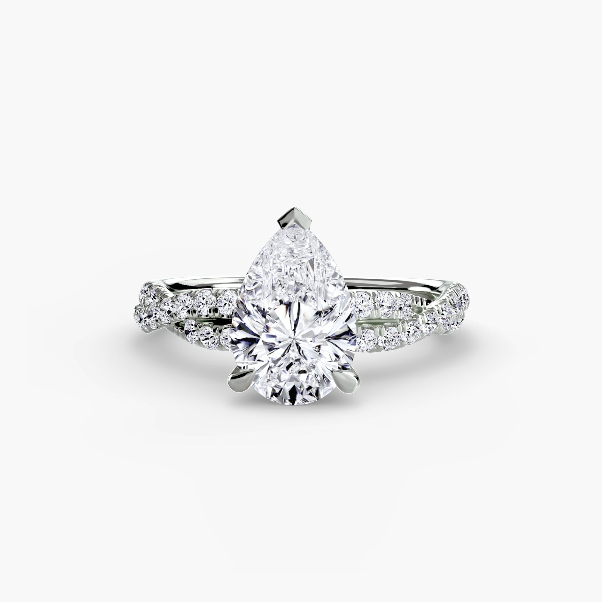 The Twisted Pavé Solitaire - Prestige Stones