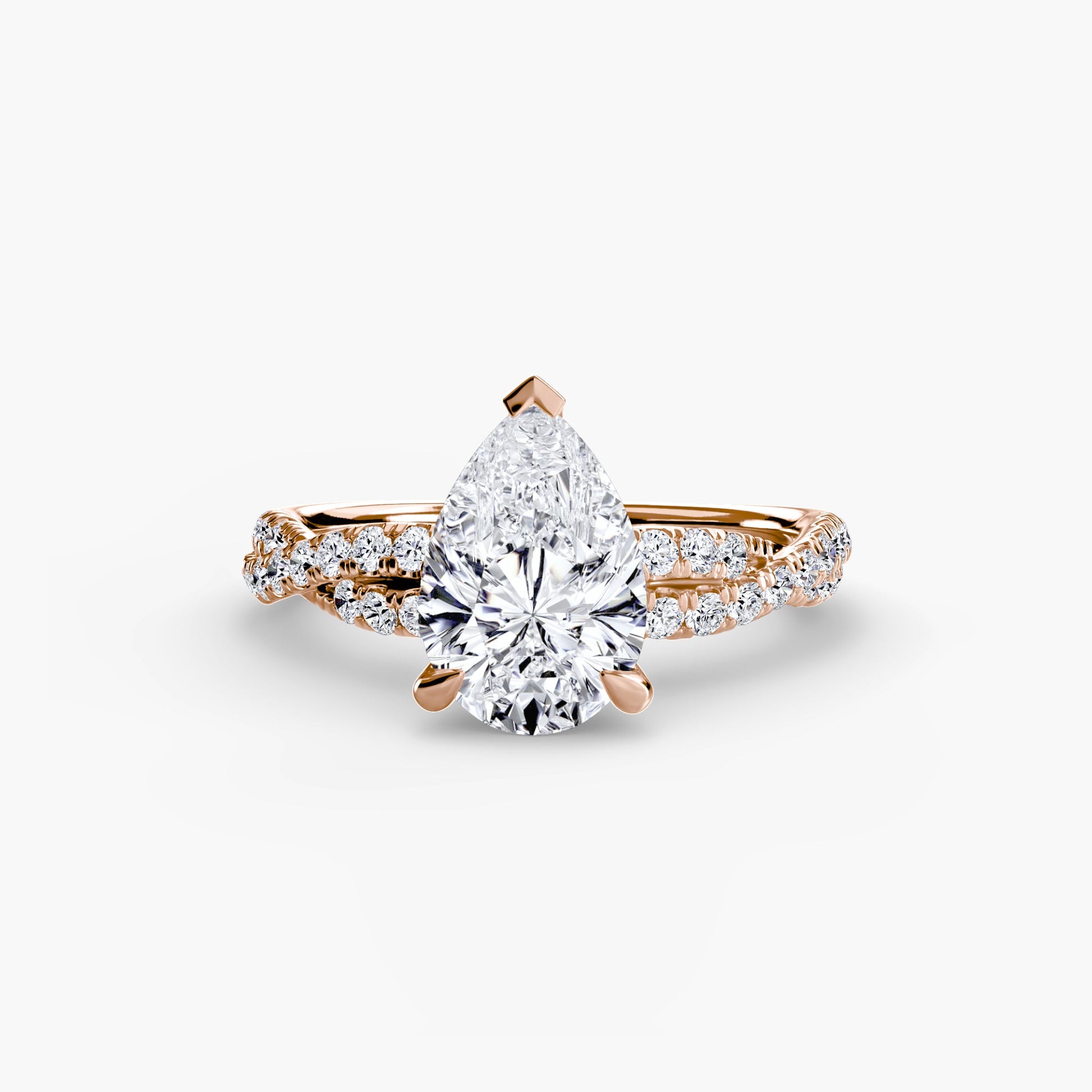 The Twisted Pavé Solitaire - Prestige Stones