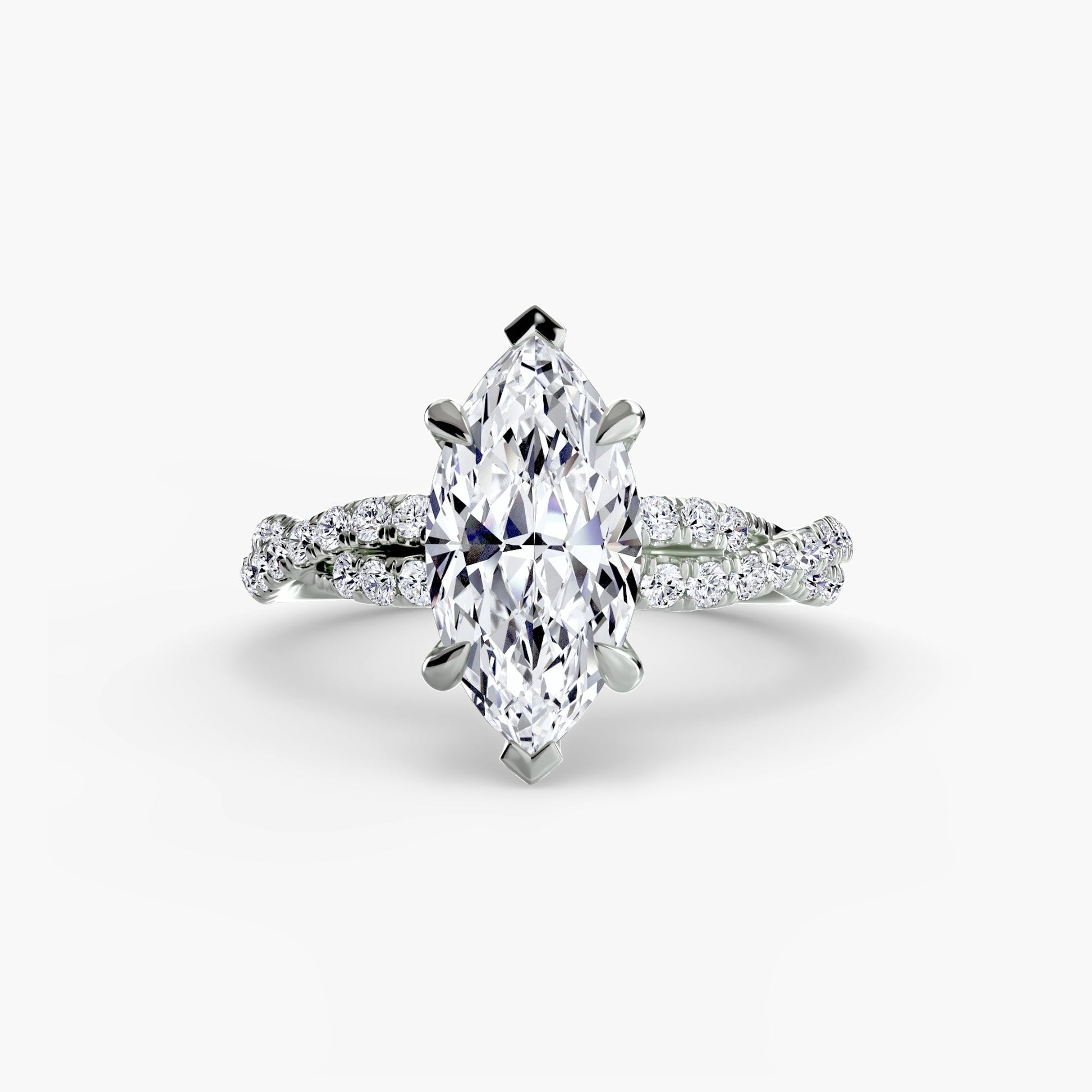The Twisted Pavé Solitaire - Prestige Stones