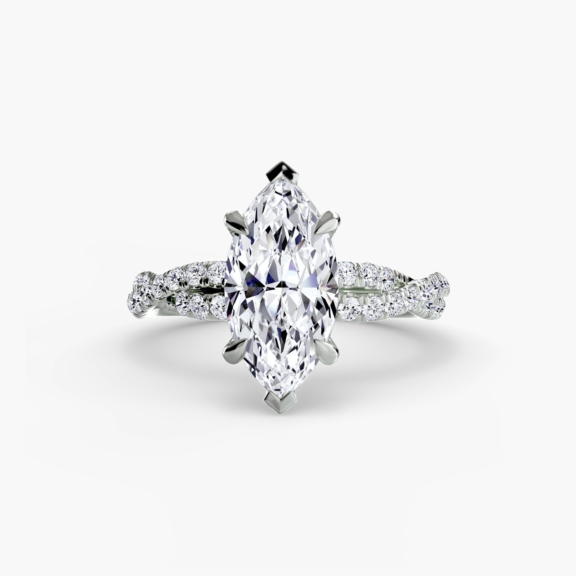 The Twisted Pavé Solitaire - Prestige Stones