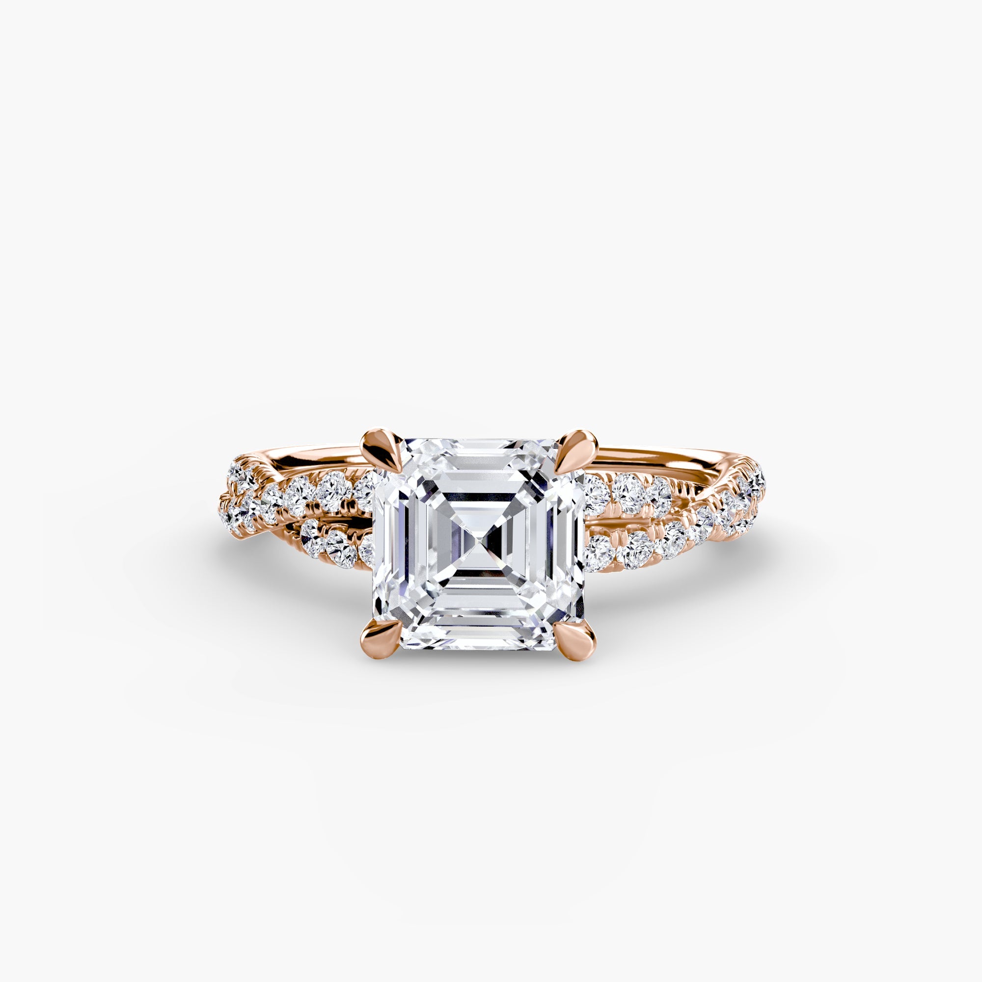 The Twisted Pavé Solitaire - Prestige Stones
