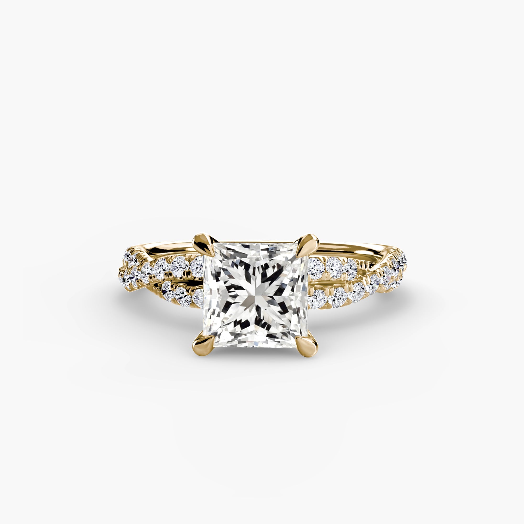 The Twisted Pavé Solitaire - Prestige Stones