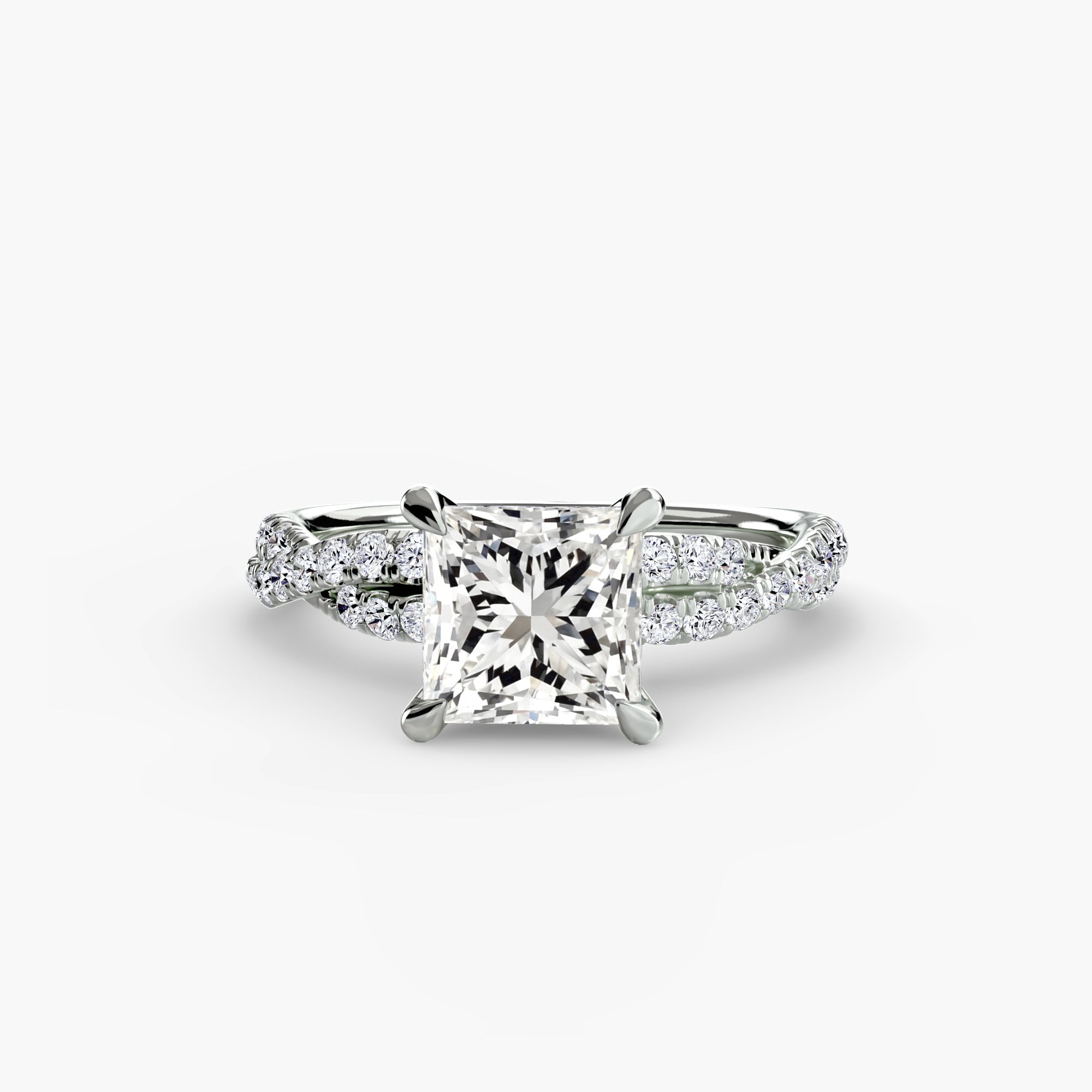 The Twisted Pavé Solitaire - Prestige Stones
