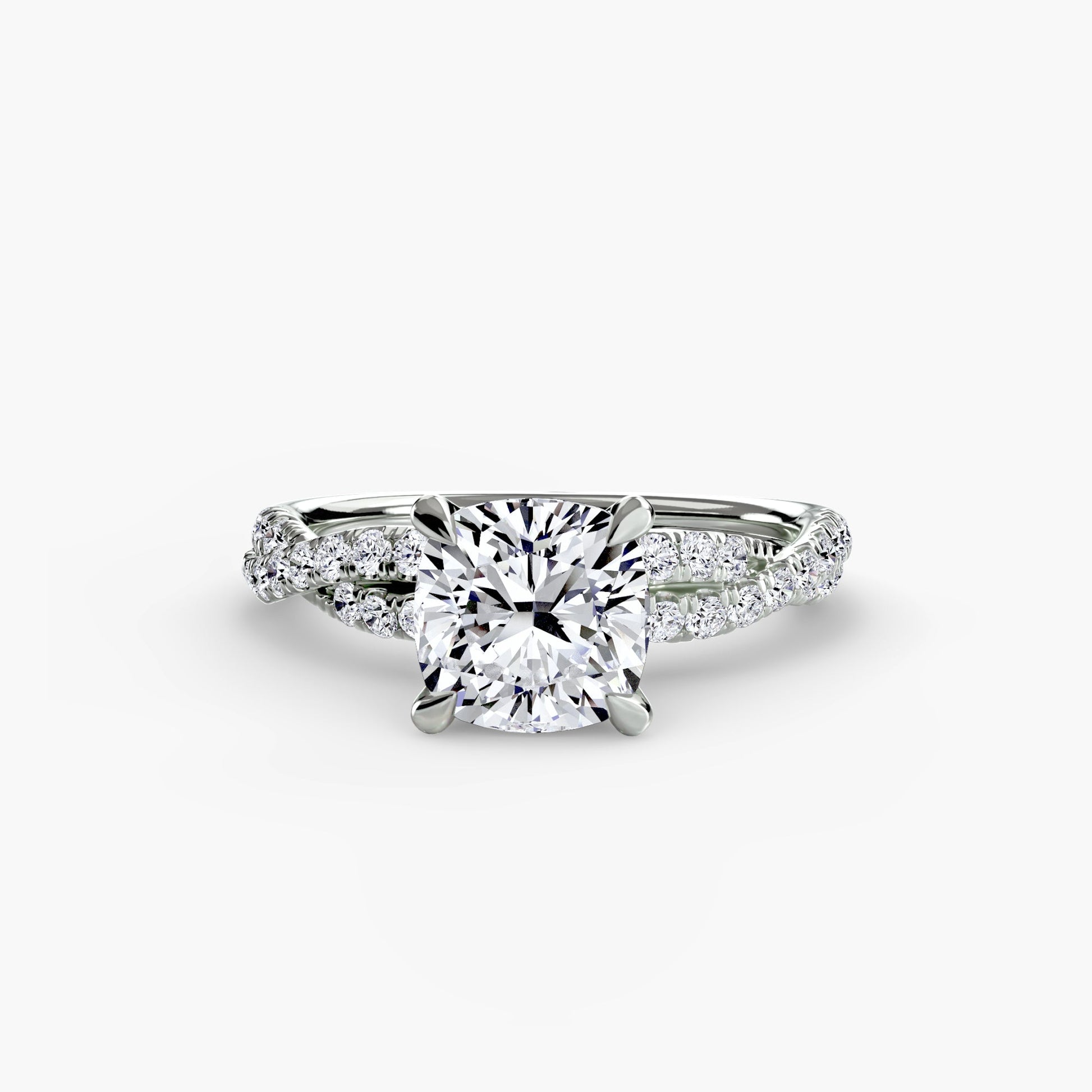 The Twisted Pavé Solitaire - Prestige Stones