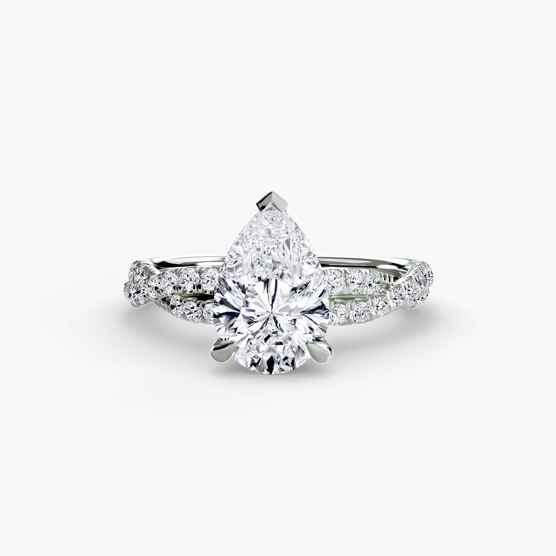 The Twisted Pavé Solitaire - Prestige Stones