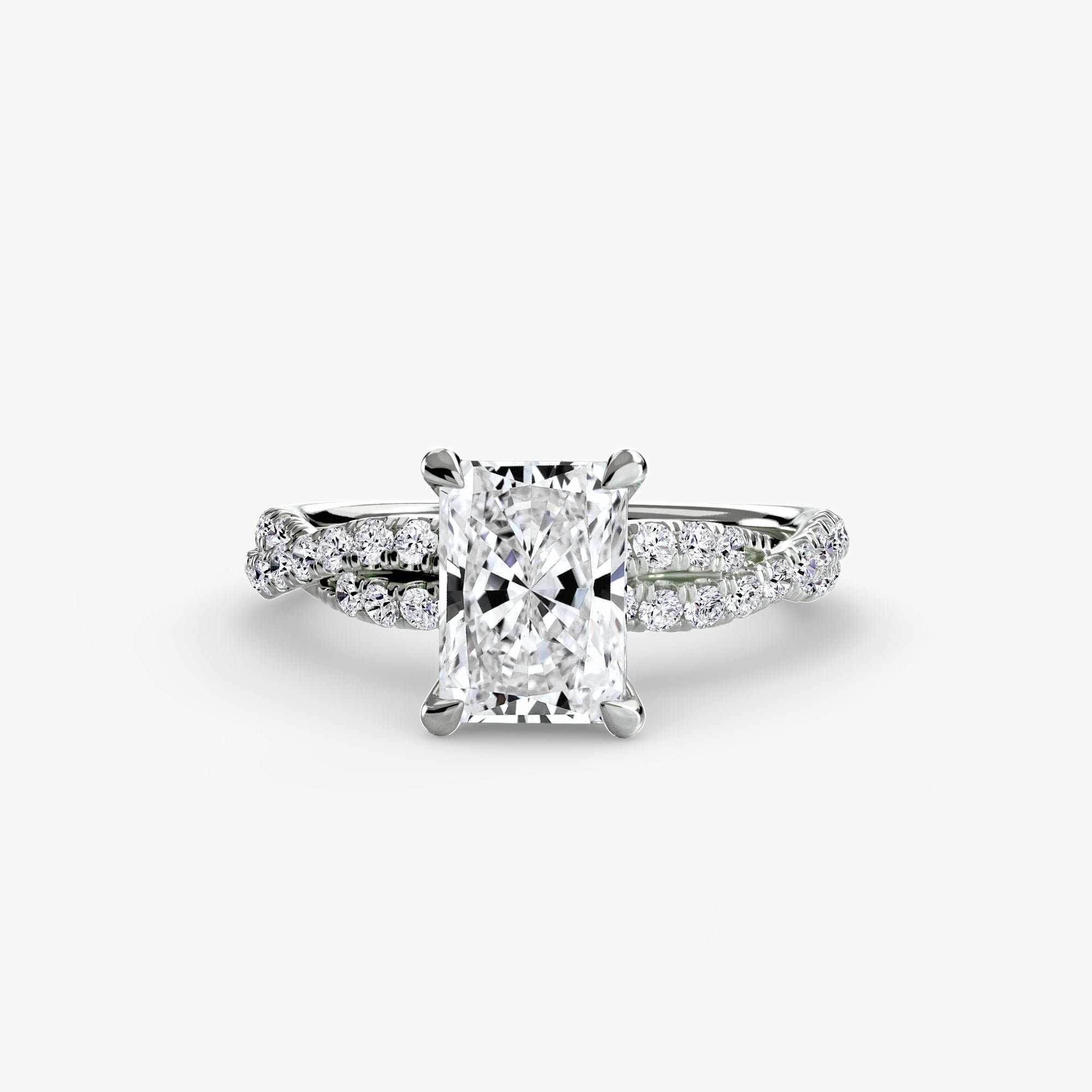 The Twisted Pavé Solitaire - Prestige Stones