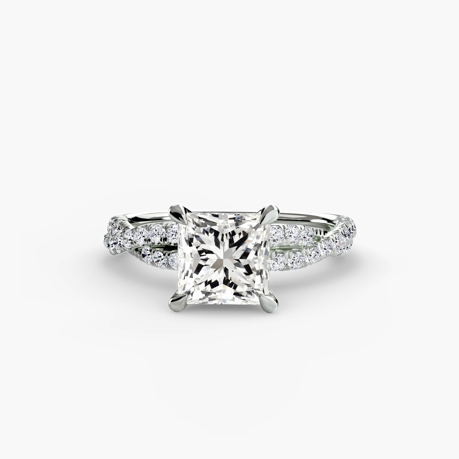 The Twisted Pavé Solitaire - Prestige Stones