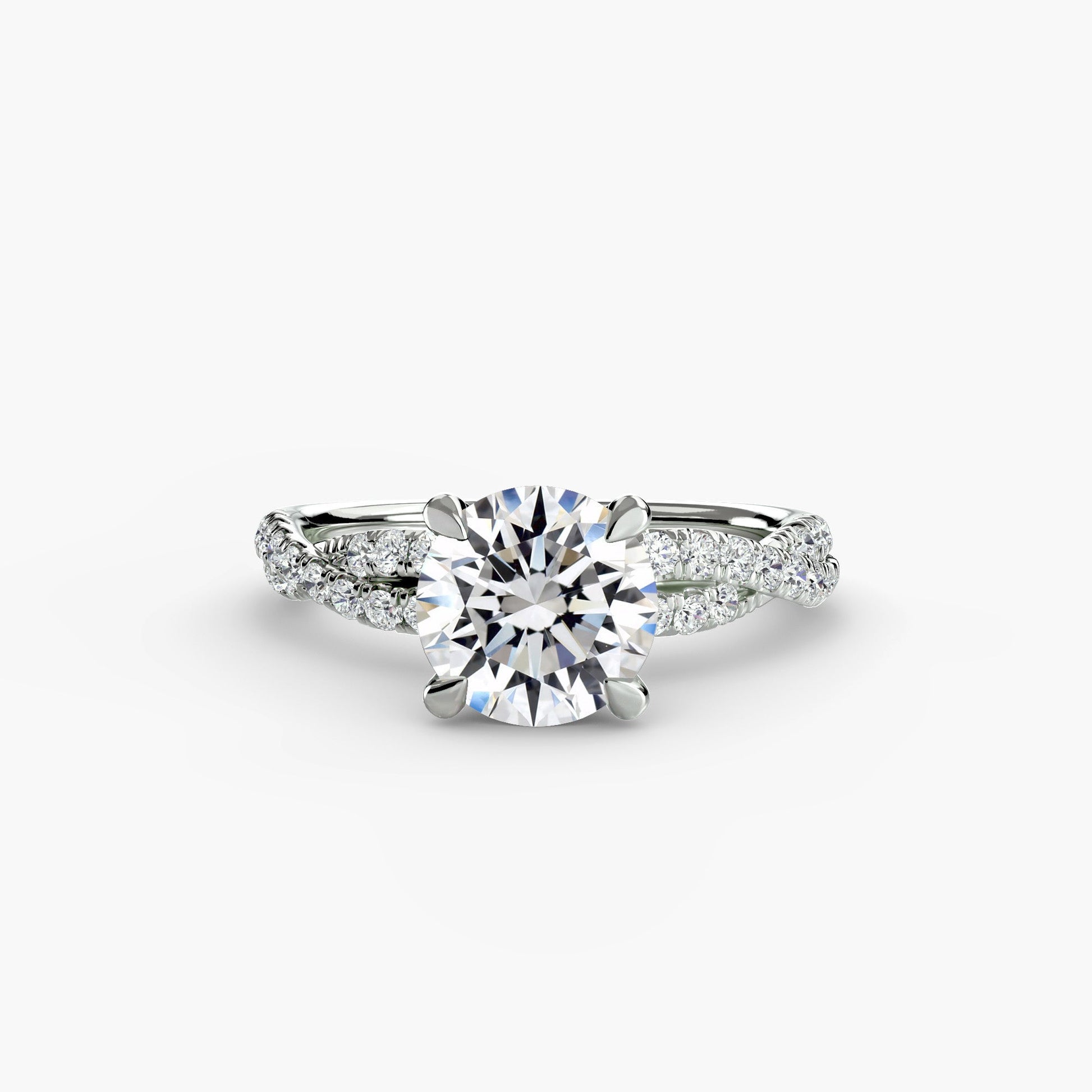 The Twisted Pavé Solitaire - Prestige Stones
