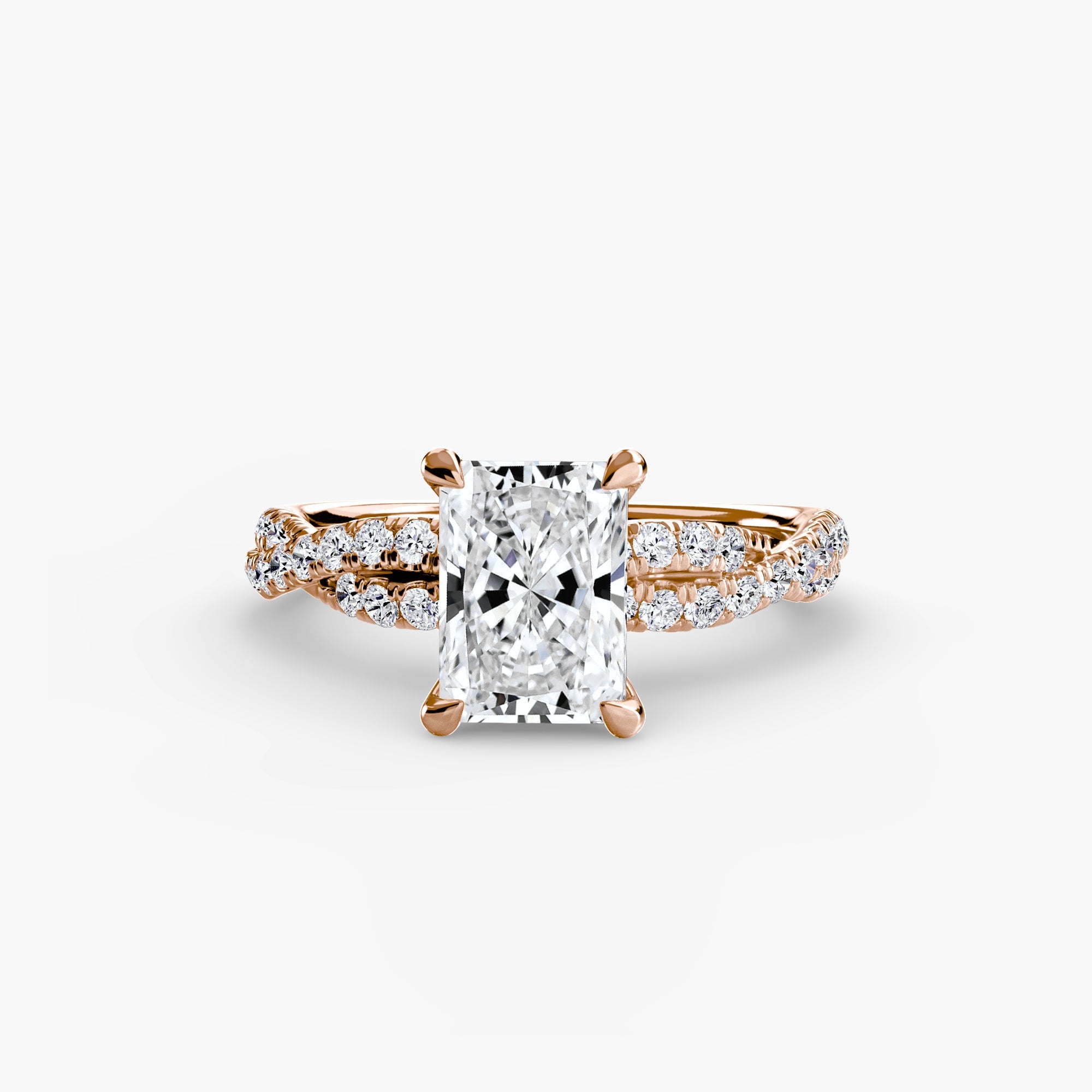 The Twisted Pavé Solitaire - Prestige Stones