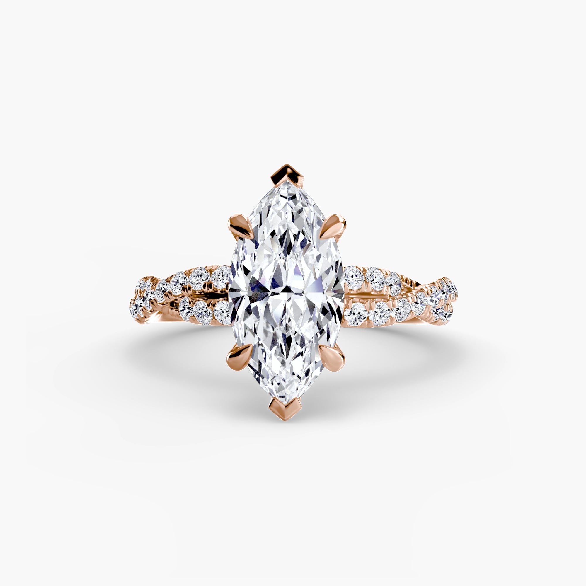 The Twisted Pavé Solitaire - Prestige Stones