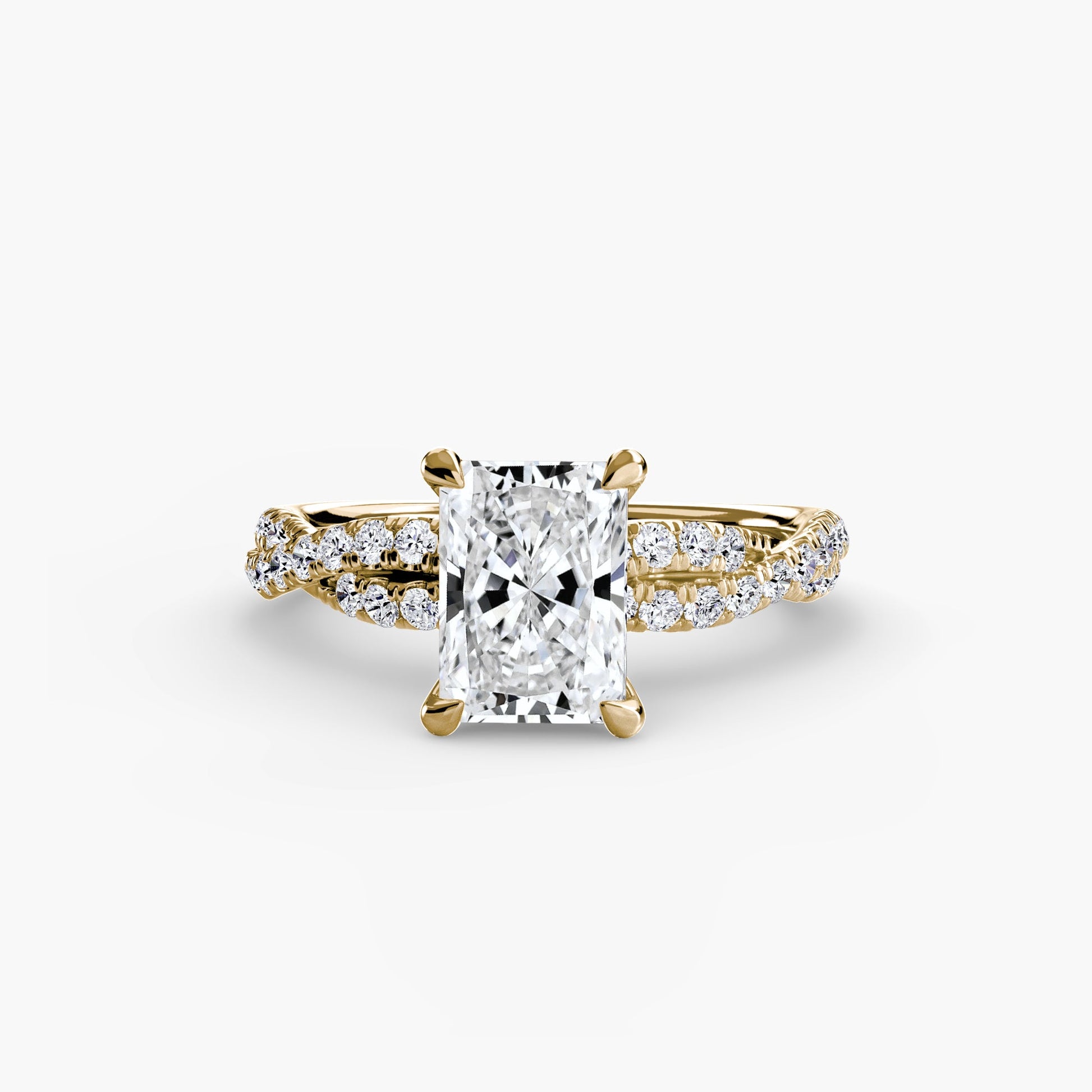 The Twisted Pavé Solitaire - Prestige Stones
