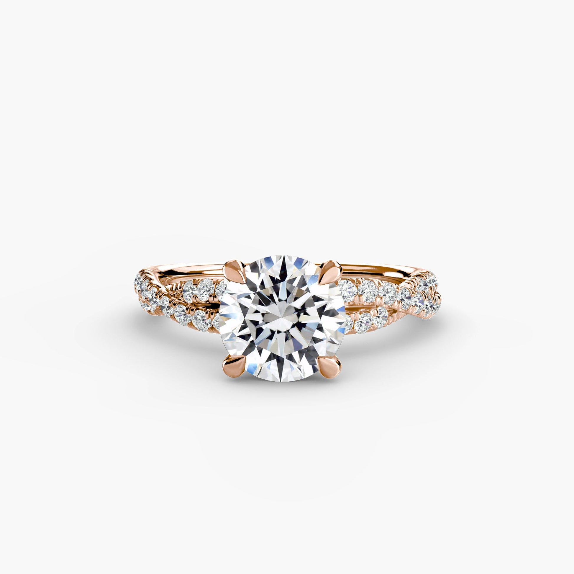 The Twisted Pavé Solitaire - Prestige Stones