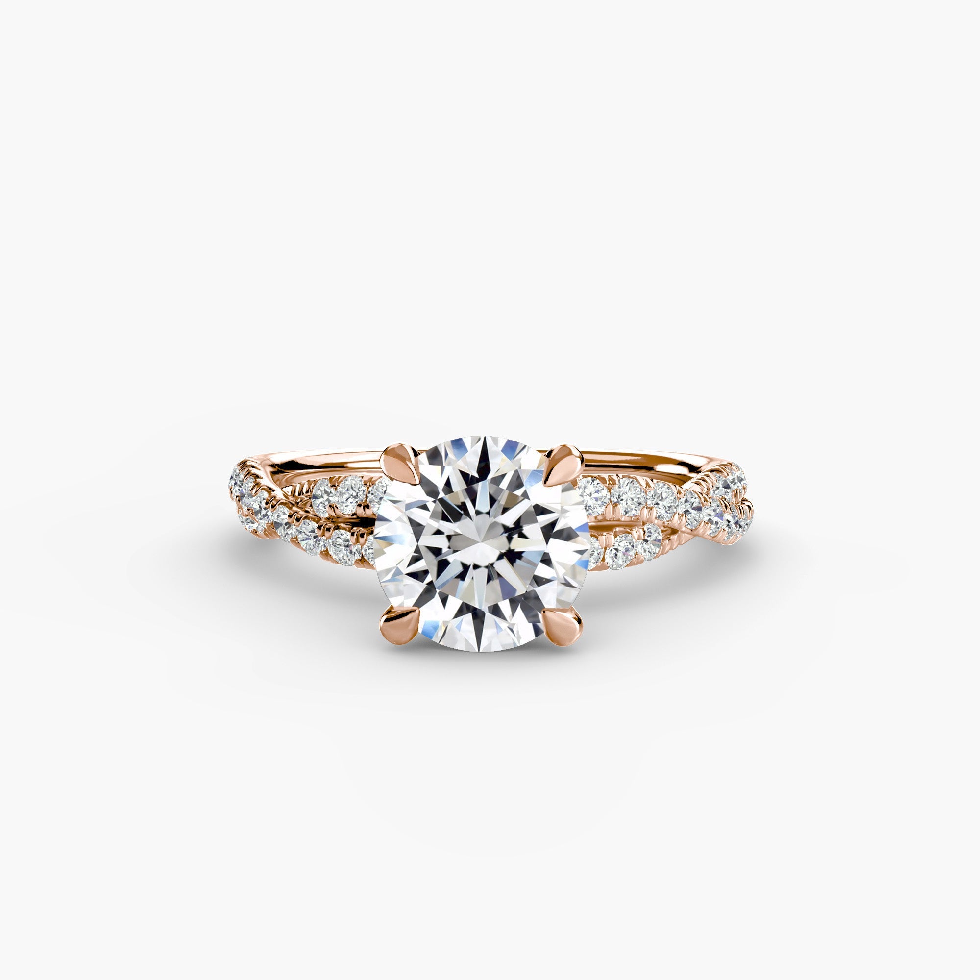 The Twisted Pavé Solitaire - Prestige Stones