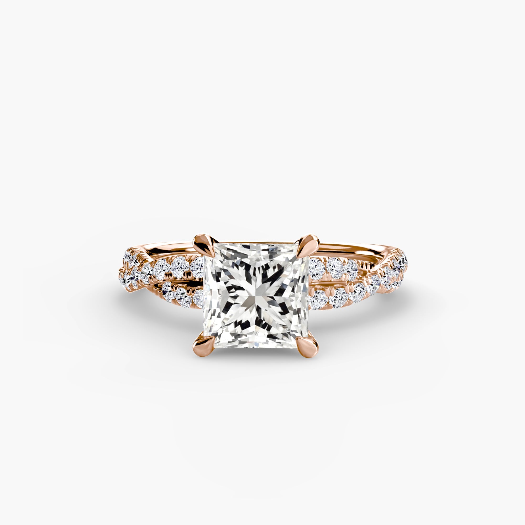 The Twisted Pavé Solitaire - Prestige Stones