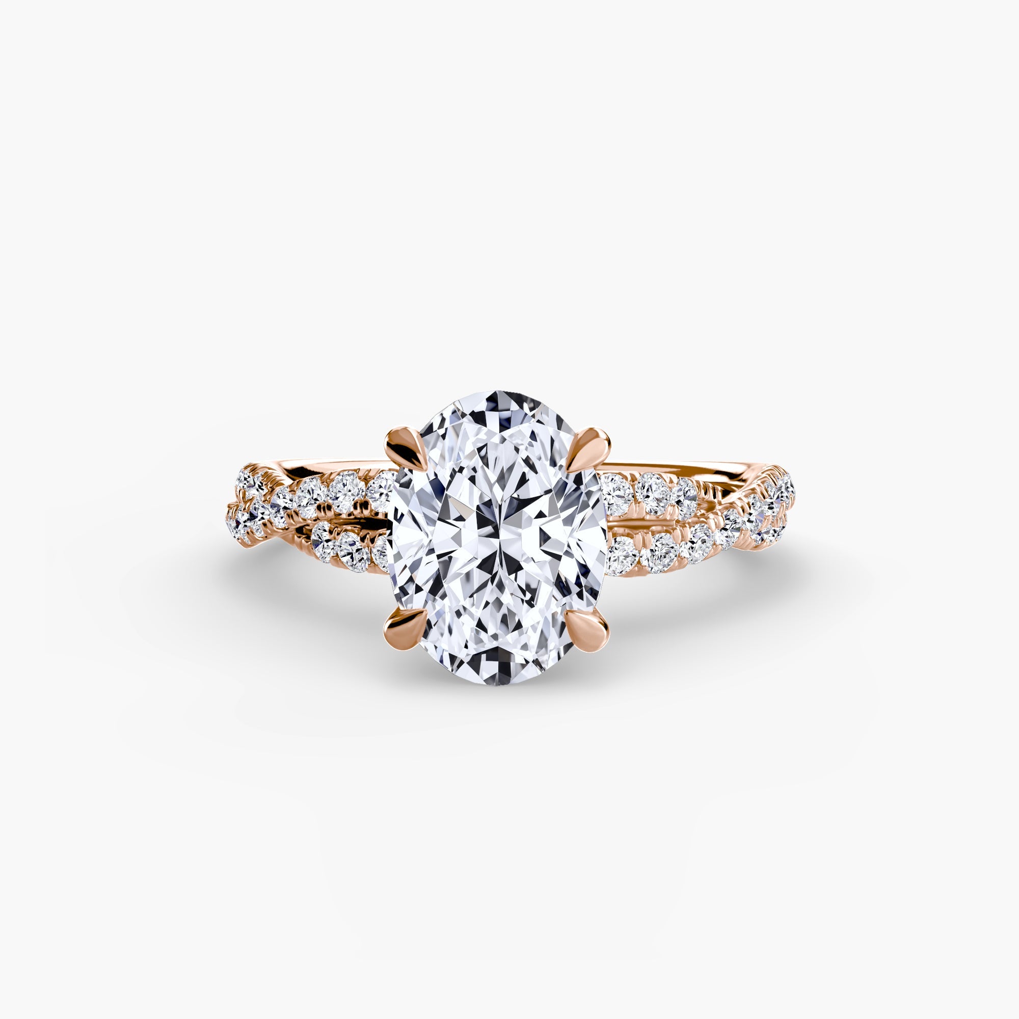 The Twisted Pavé Solitaire - Prestige Stones