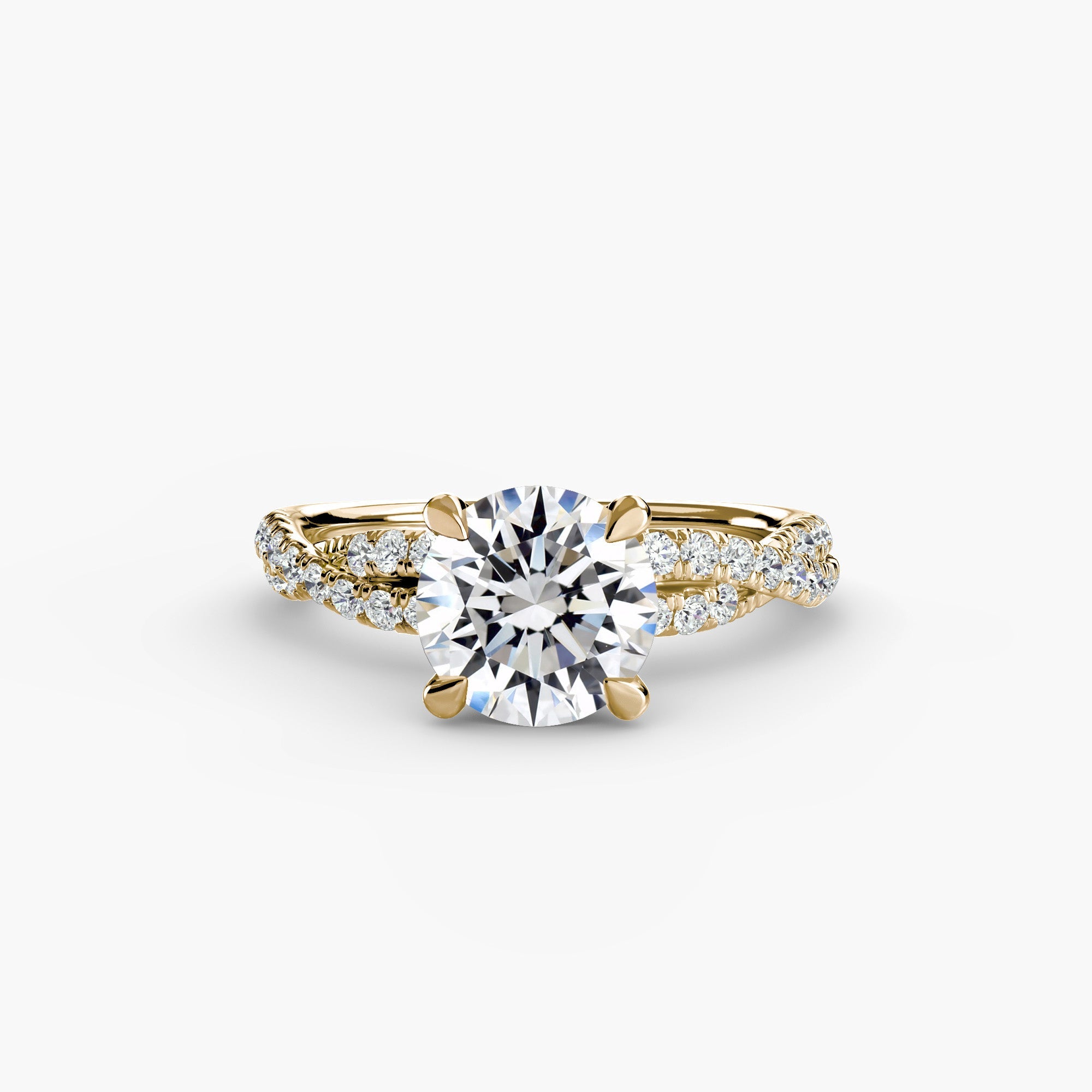 The Twisted Pavé Solitaire - Prestige Stones