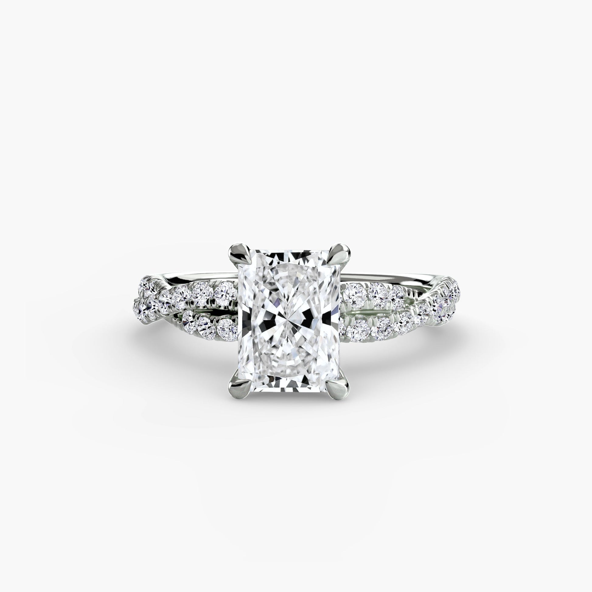 The Twisted Pavé Solitaire - Prestige Stones